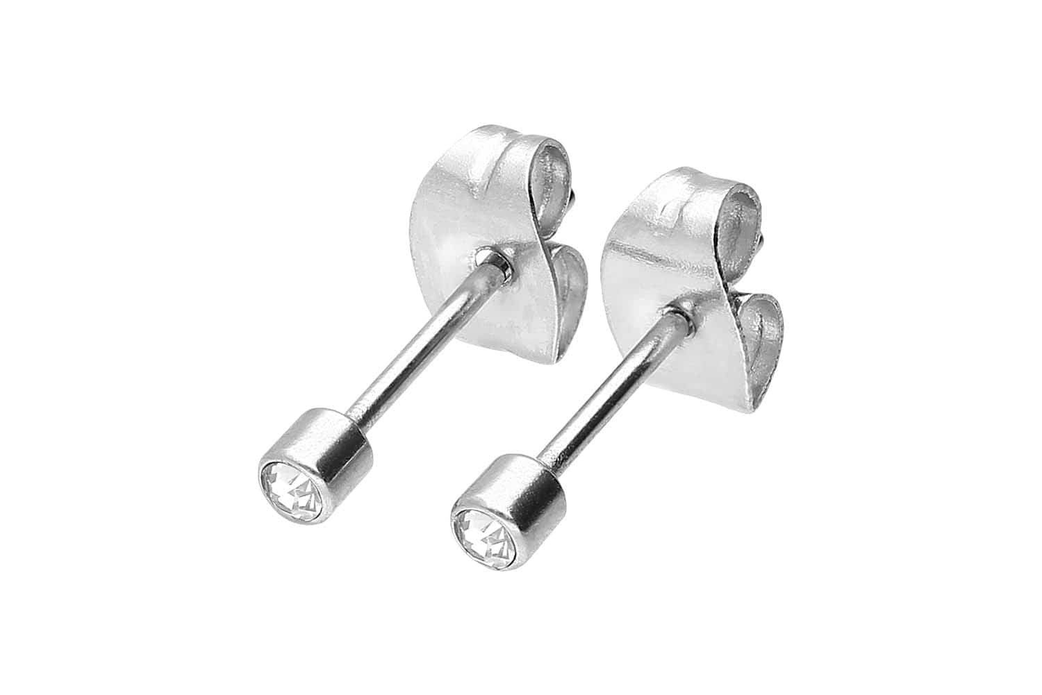 FILANGO Paar Ohrstecker Chirurgenstahl Ohrstecker KRISTALL (Ohrstecker, 1-tlg)