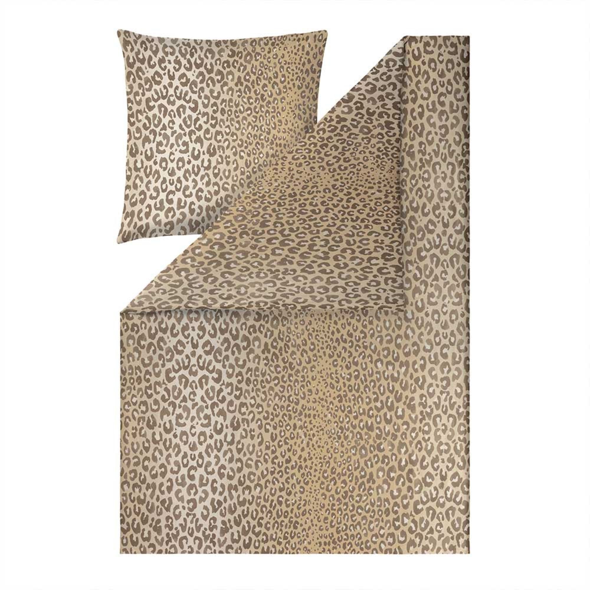 Estella Bettwäsche Estella Mako-Satin Bettwäsche 135x200 Lionel beige Leo T günstig online kaufen
