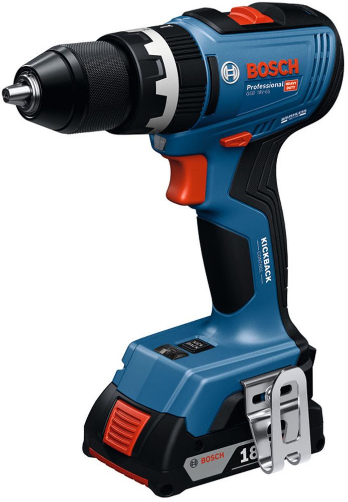 Bosch Professional Akku-Schlagbohrschrauber »GSB 18V-65«, Inkl. 2x Akku ProCORE 18V 4,0Ah, in L-BOXX 136
