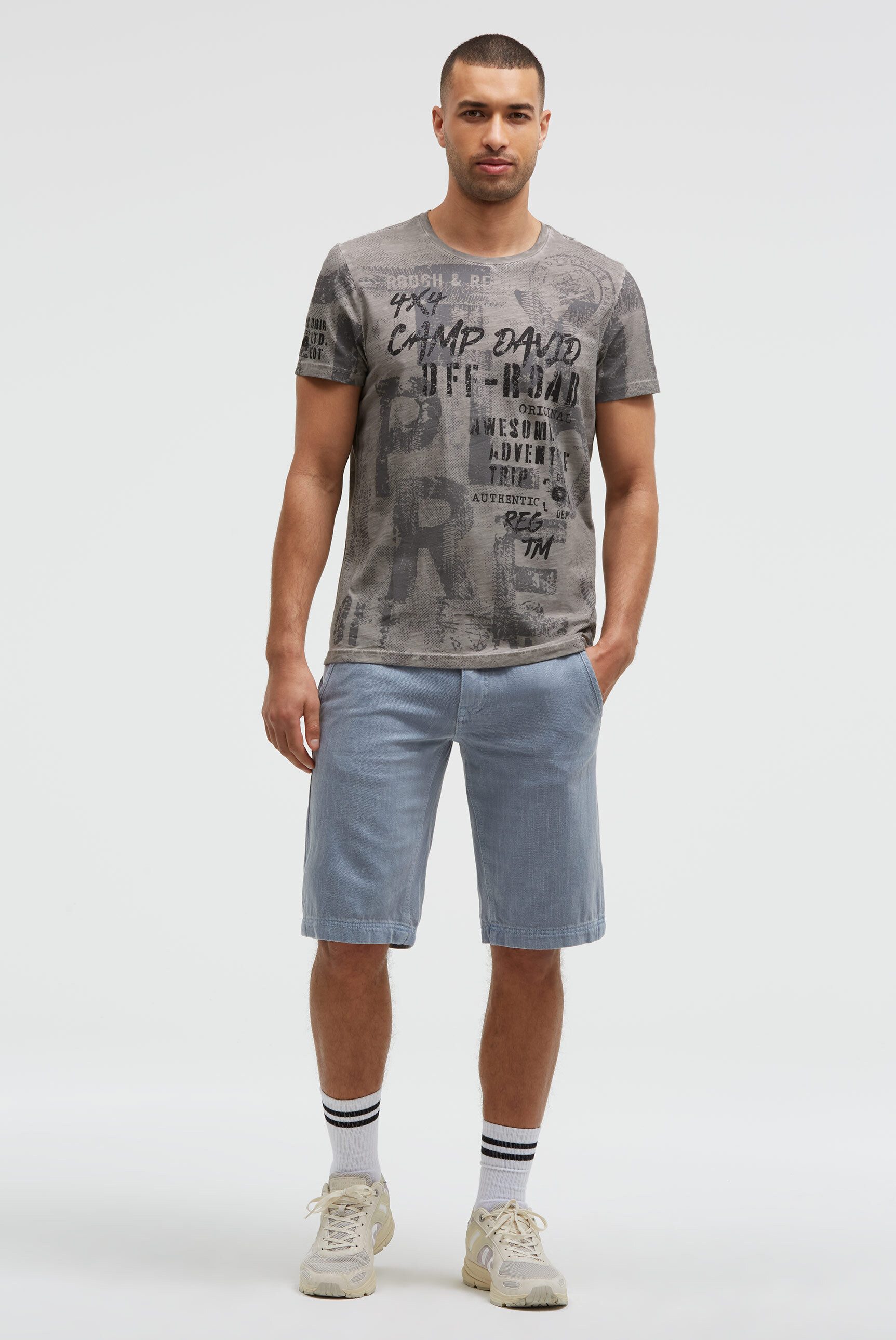 CAMP DAVID Rundhalsshirt aus Baumwolle