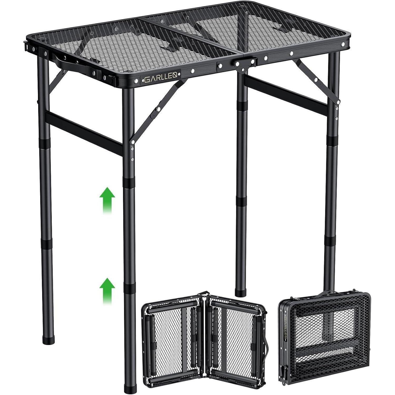 LuxusKollektion Campingtisch Grilltisch Klappbar Höhenverstellbar 58x40cm(3 Höhe verstellbar) (1-St)