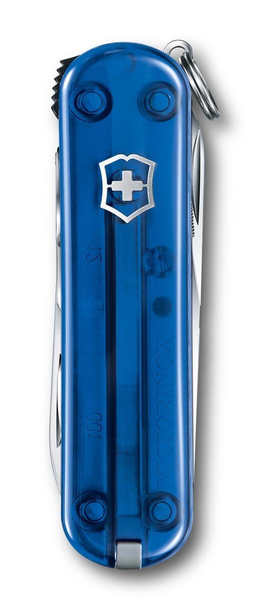 Taschenmesser mm, 65 Clip blau transparent Victorinox 580, Nail