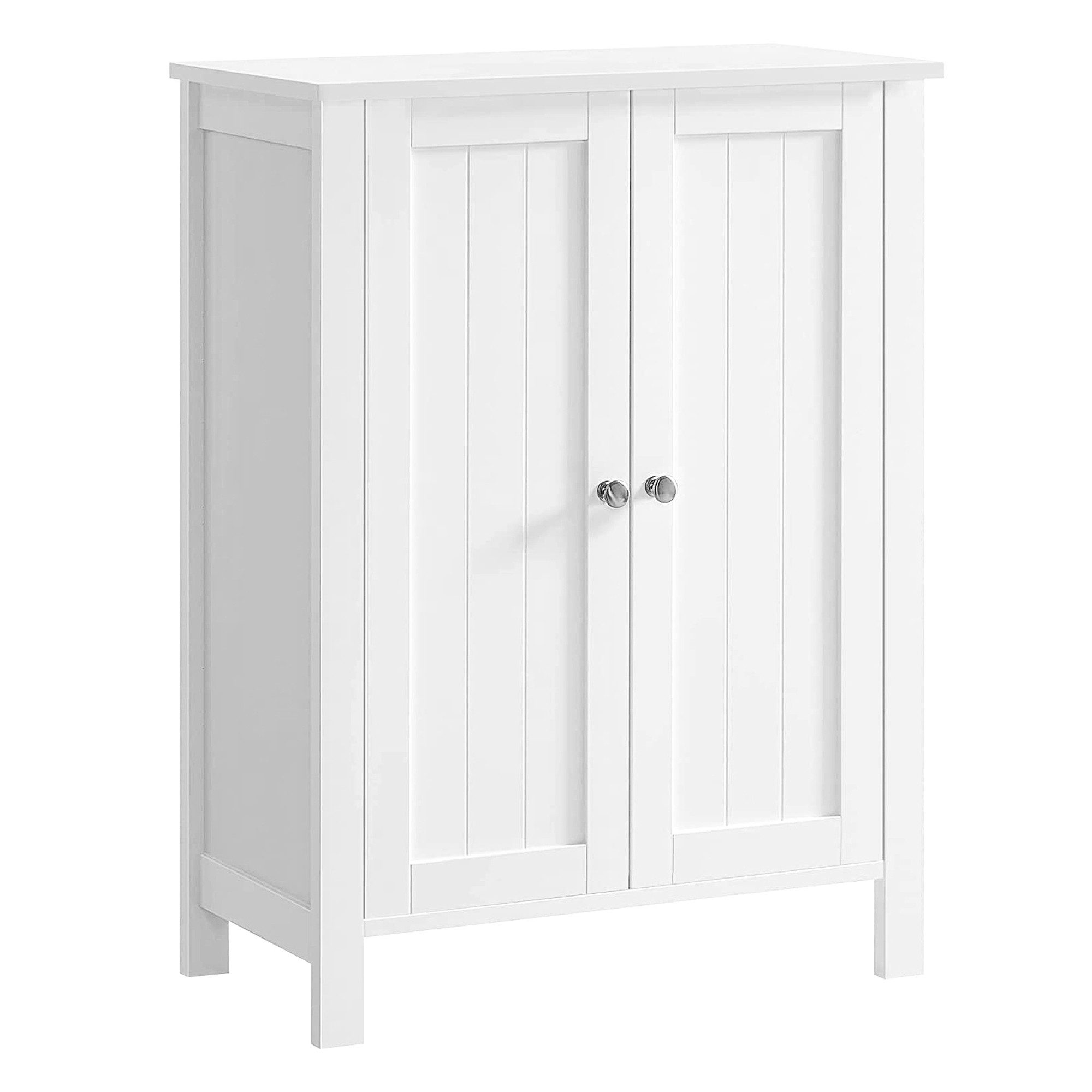 VASAGLE Badkommode Badezimmerschrank, Freistehender Badschrank, Aufbewahrungsschrank, mit 2 Türen, mit 2 verstellbaren Regalebenen, 30 x 60 x 80 cm