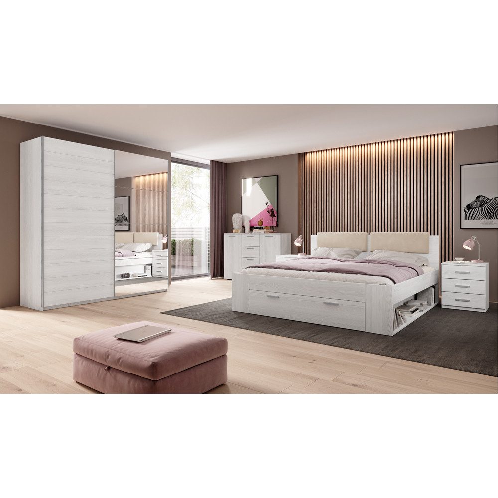 Lomadox Schlafzimmer-Set GRAZ-83, (Spar-Set, 4-St), Abisko Eiche Nb. 394/94/205 cm