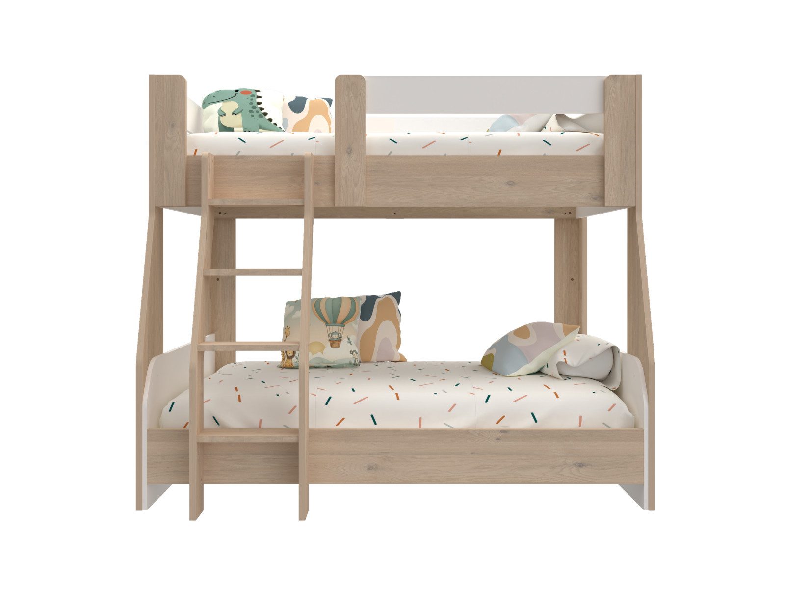 Villa Möbel Jugendzimmer-Set Sarivona, (Etagenbett, 1-tlg., Etagenbett), mit Bett, Nachttisch und Schreibtisch