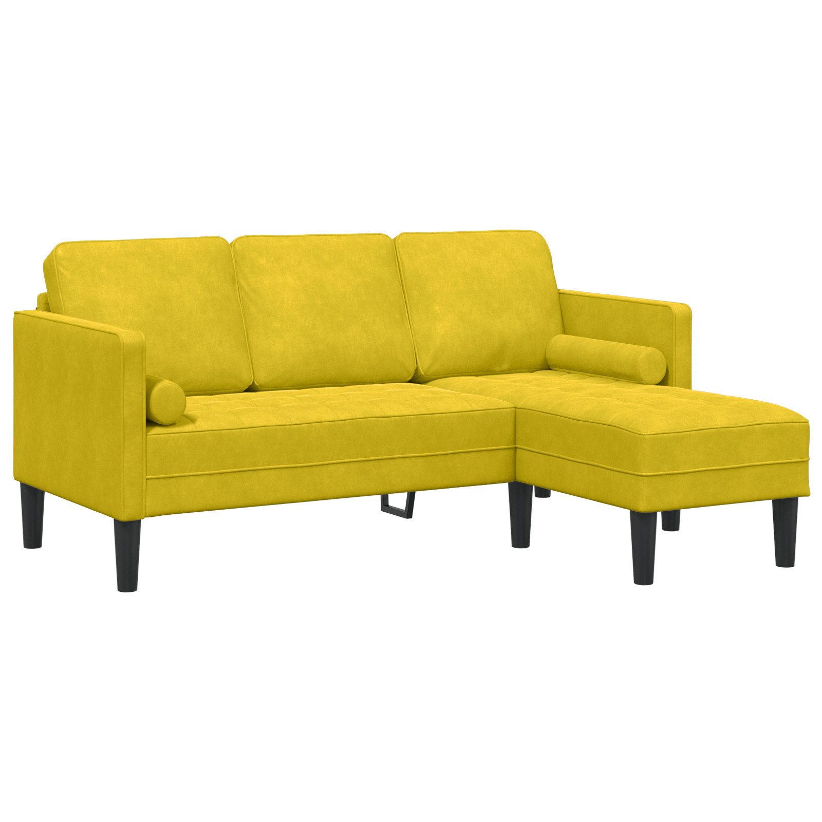 vidaXL Sofa L-förmiges Sofa Gelb 173x131x67 günstig online kaufen