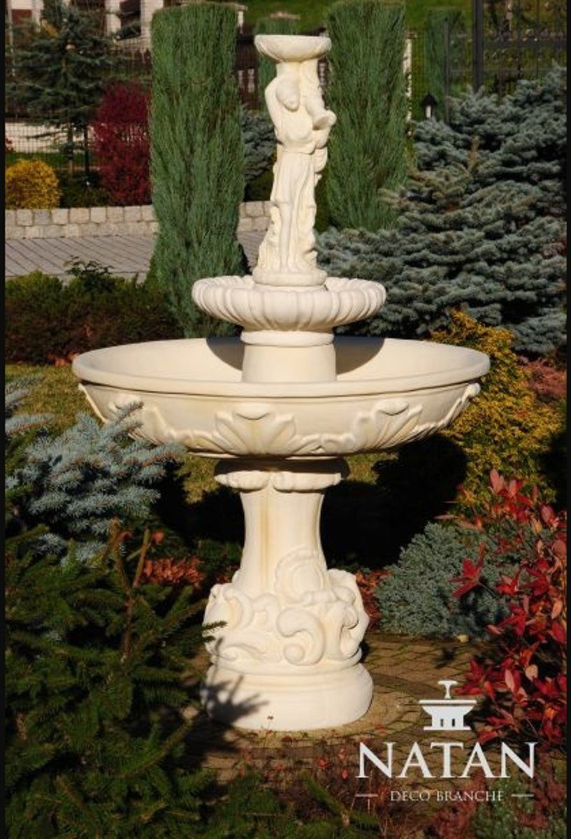 JVmoebel Skulptur Springbrunnen Garten Teich Gartenbrunnen Neu 165cm Fontaine Brunnen