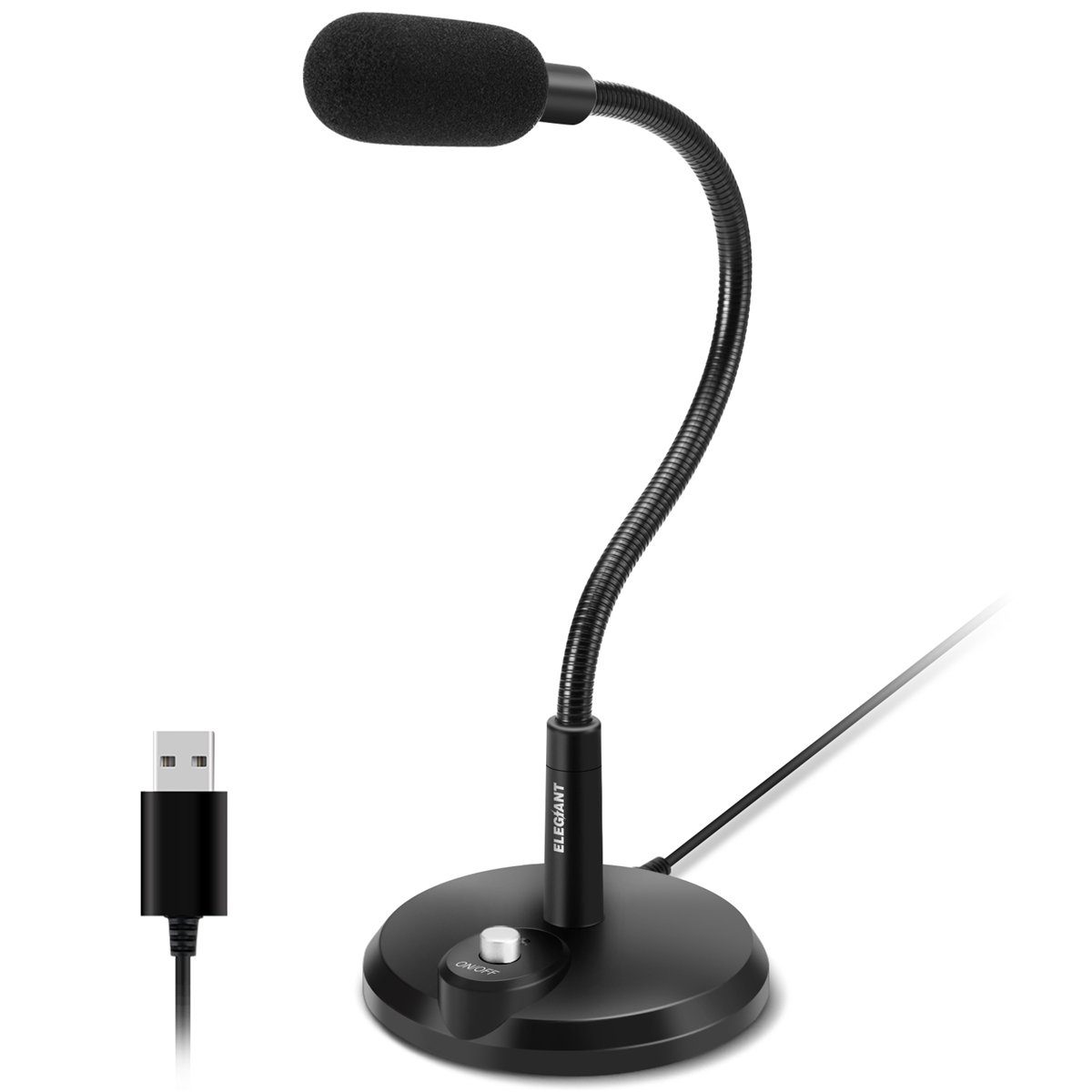 ELEGIANT Standmikrofon »EGM-01« (PC Mikrofon Tischmikrofon, 1-tlg), USB  Mikrofon, 360 ° einstellbar, 2m Kabel online kaufen | OTTO
