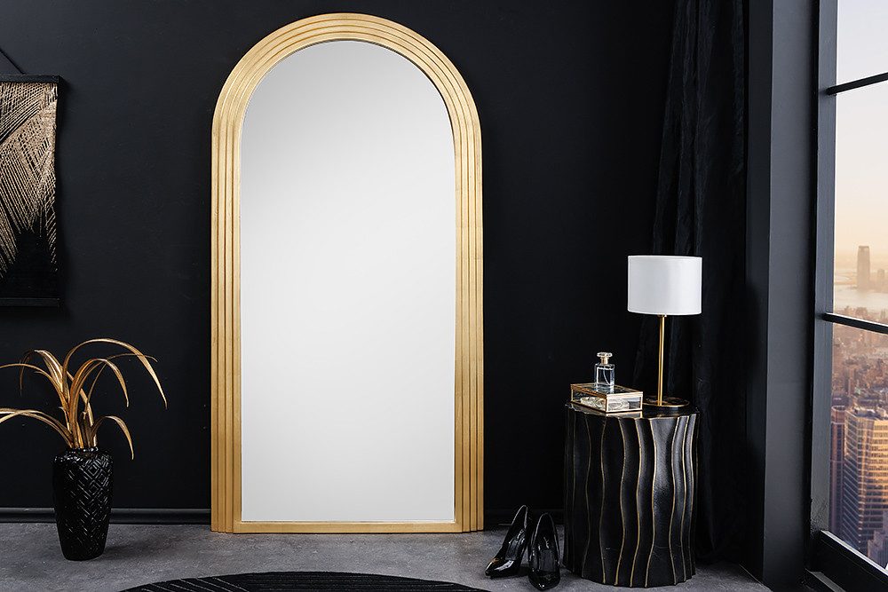 riess-ambiente Spiegel ART DECO 160cm gold (Einzelartikel, 1-St), Flur · Kunststoff · Rahmen · Rundbogen · Ganzkörper · Groß · Modern