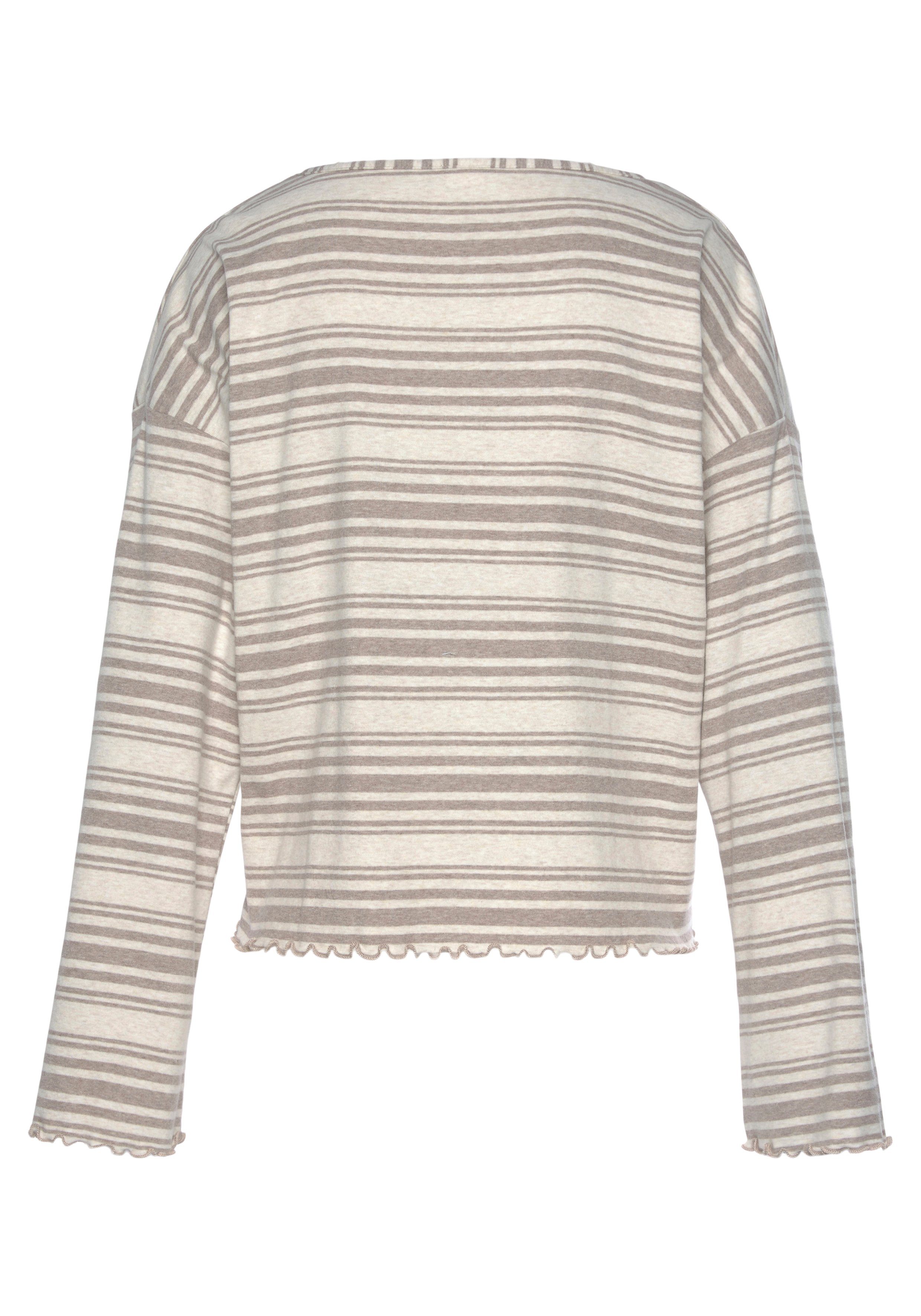 s.Oliver Pyjamaoberteil (1-teilig) mit Babylock-Details