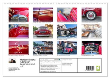 CALVENDO Wandkalender Mercedes Benz Adenauer: Legenden sind rot. (Premium, hochwertiger DIN A2 Wandkalender 2023, Kunstdruck in Hochglanz)