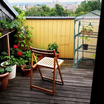 relaxdays Foliengewächshaus Balkon Gewächshaus mit PVC-Folie