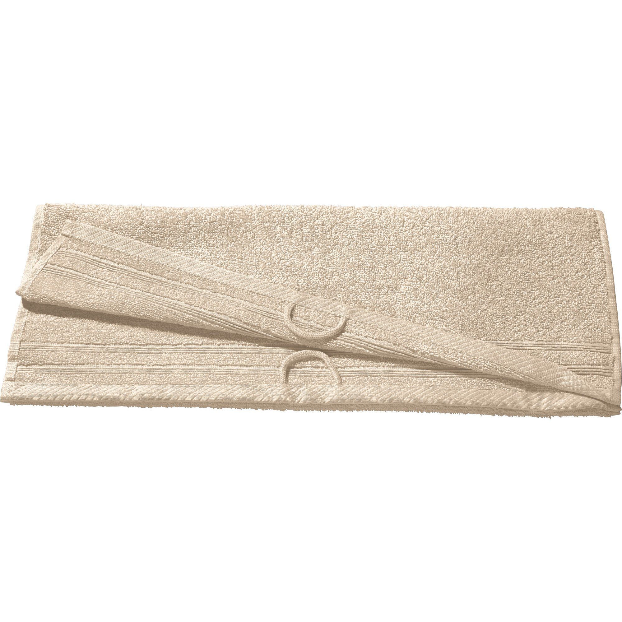 (1-St), Walk-Frottier Müller beige Handtuch "Heidelberg", Frottier Handtuch Erwin Uni