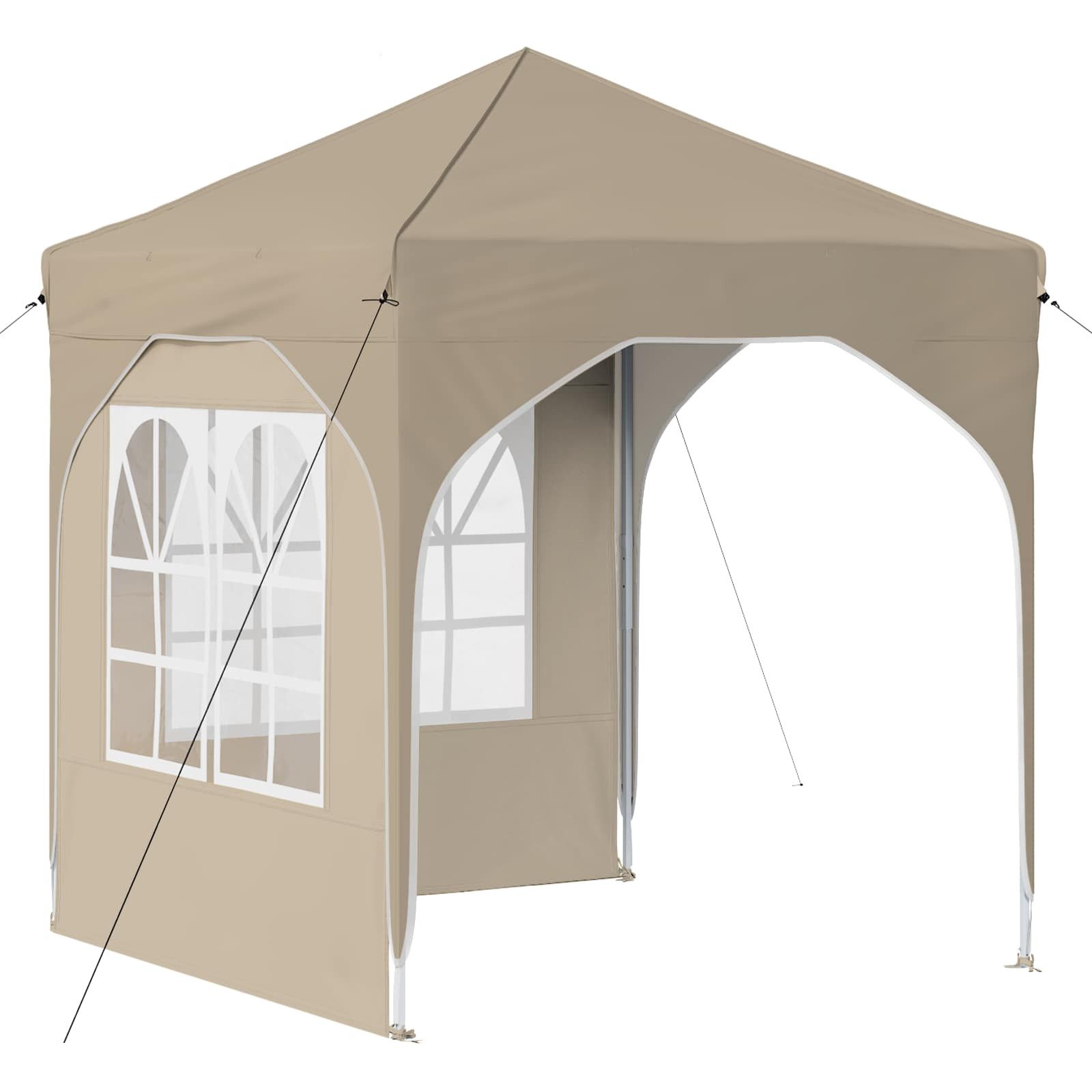 vidaXL Partyzelt Pop-up Partyzelt 192 x 192 x 245 cm Creme