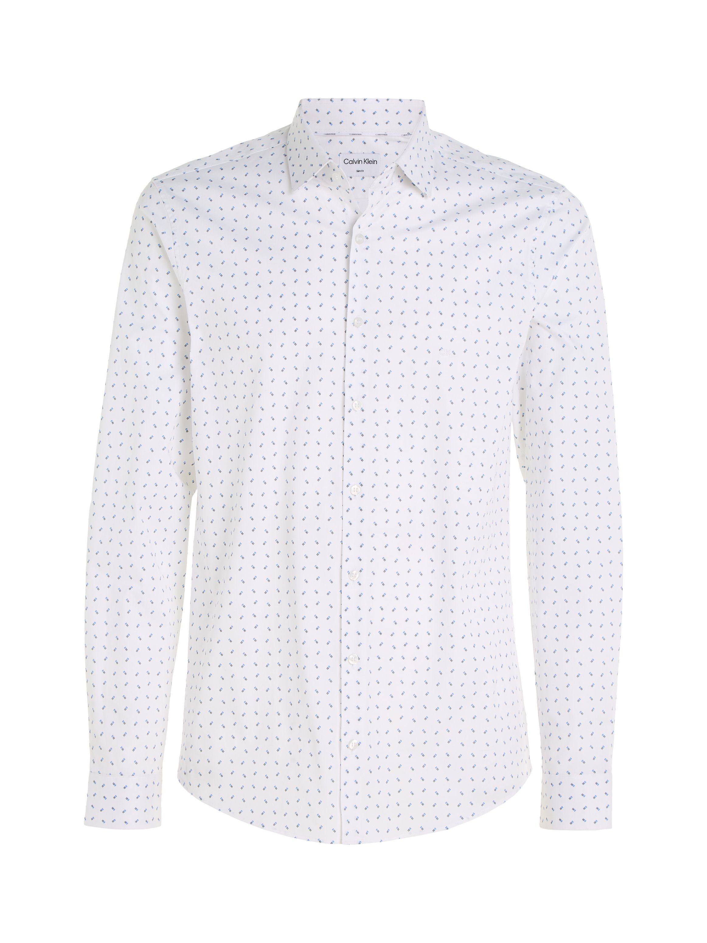Calvin Klein Langarmhemd TWILL 2 COLOR PRINT SHIRT mit Markenlabel