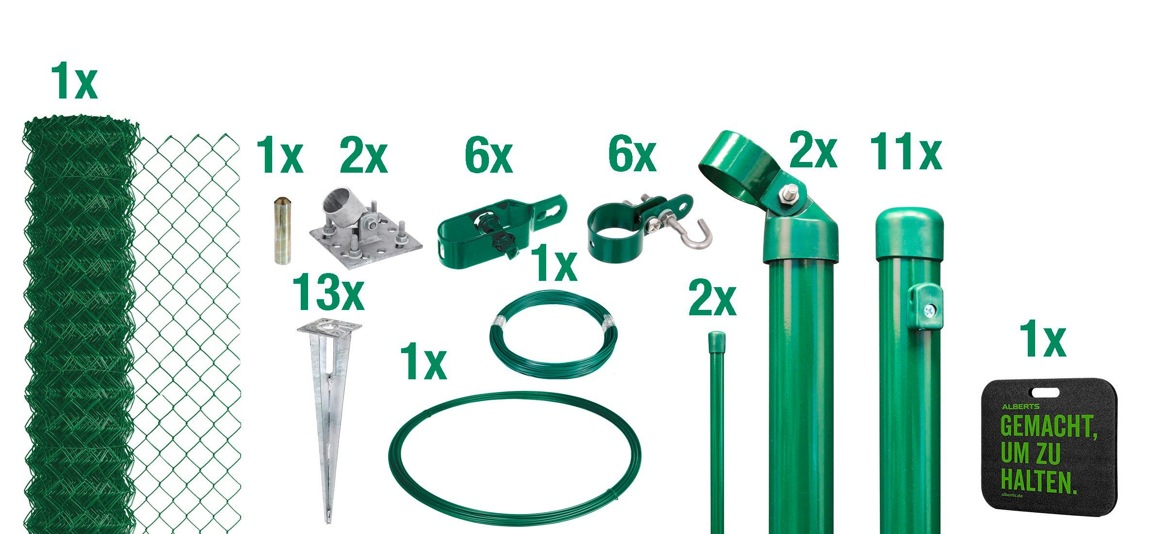 Alberts Maschendrahtzaun, (Set), Höhe: 80-200cm, Gesamtlänge: günstig online kaufen
