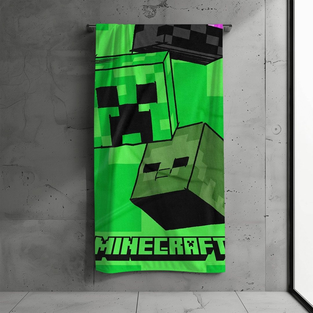 Minecraft Strandtücher Minecraft Badetuch 75 x 150 cm, 100% Baumwolle