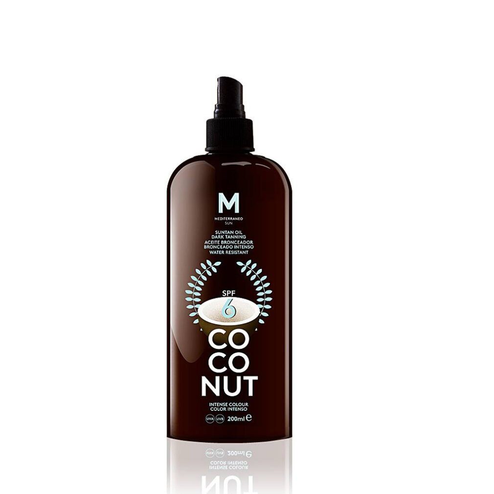 dark SPF6 Sun COCONUT suntan oil 200 Mediterraneo tanning Körperpflegemittel ml