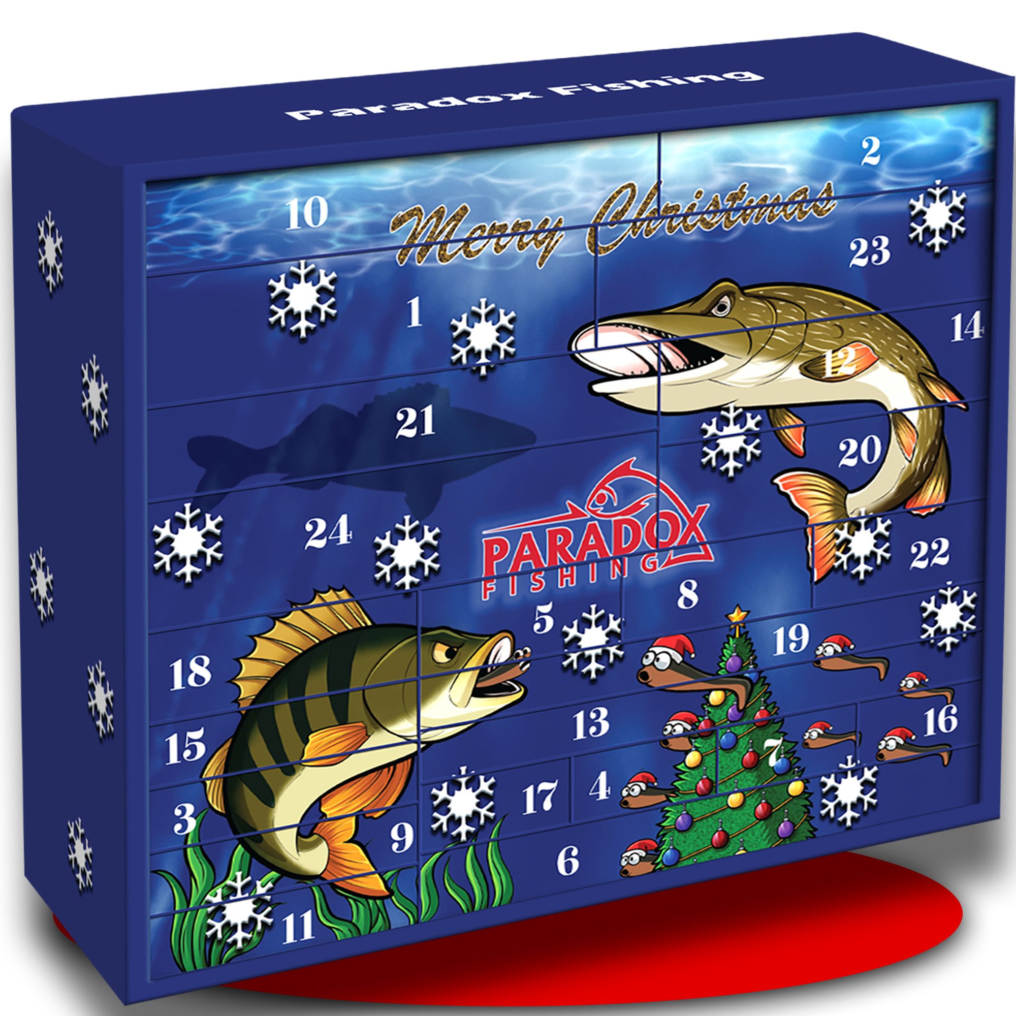 Paradox Fishing Adventskalender Raubfisch Angel Adventskalender 2025, 6 Produktneuheiten und 5 exklusive limitierte Sonderfarben