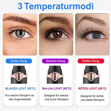 Welikera Wimpernzange Wimpernzange,Beheizbare,Elektrische Wimpernzange,USB,3 Temperatur