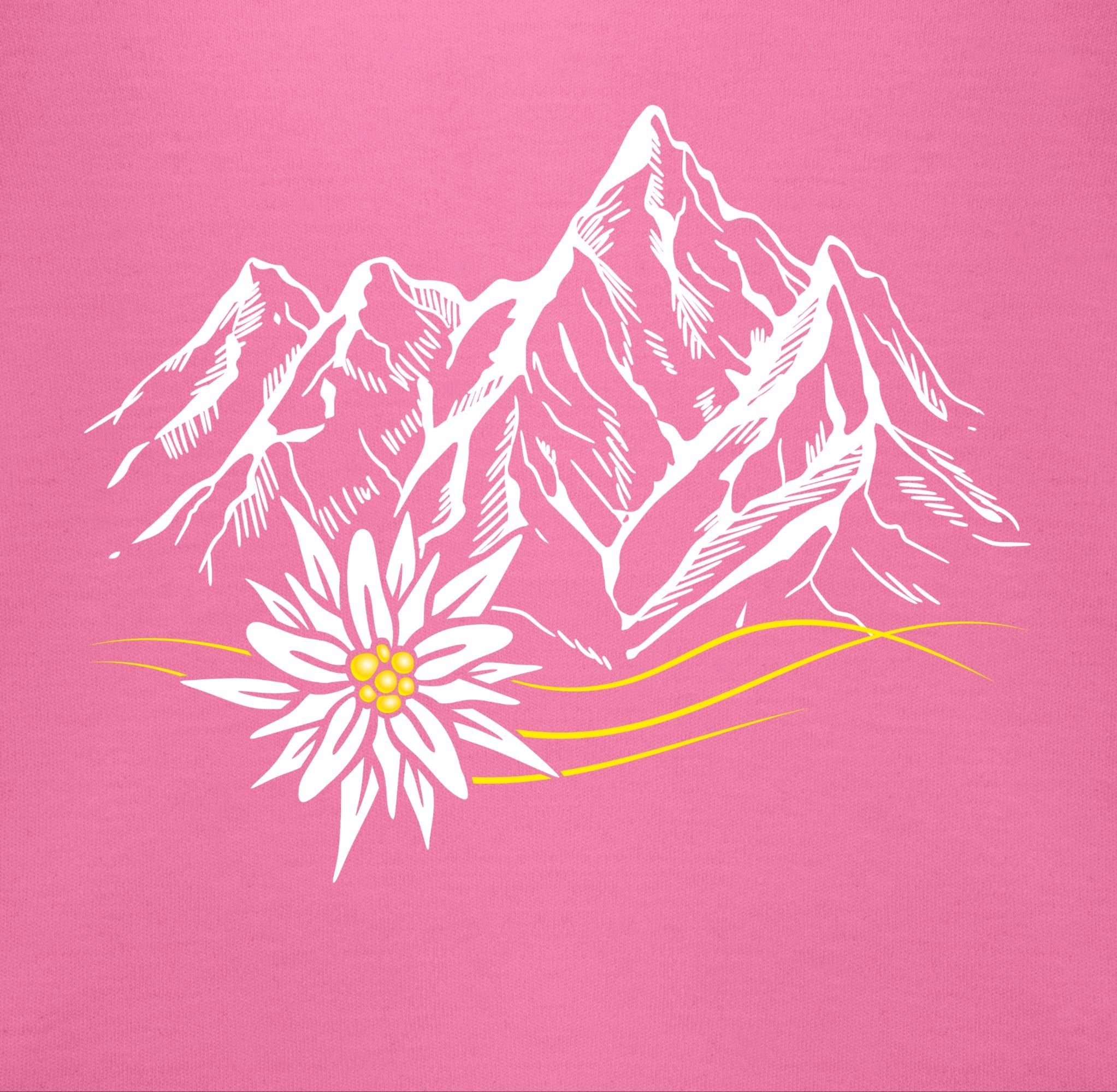 Pink Berge Baby ruft Edelweiß Outfit Wandern 1 Shirtracer Berg für Wanderlust Alpen, Lätzchen Oktoberfest Mode