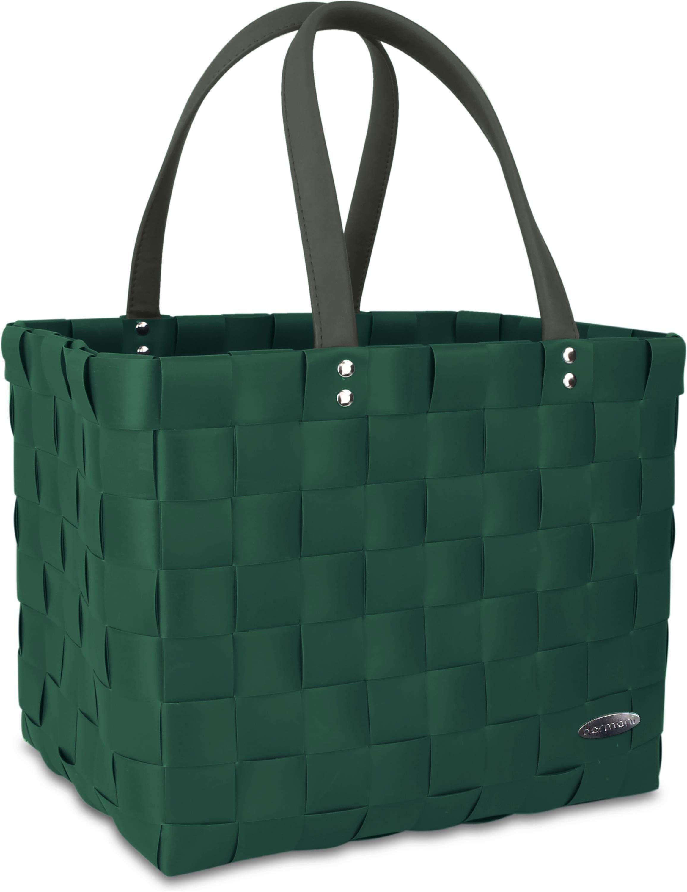 normani Einkaufskorb Einkaufskorb mit PU-Henkeln, 20 l, pflegeleichtes Material