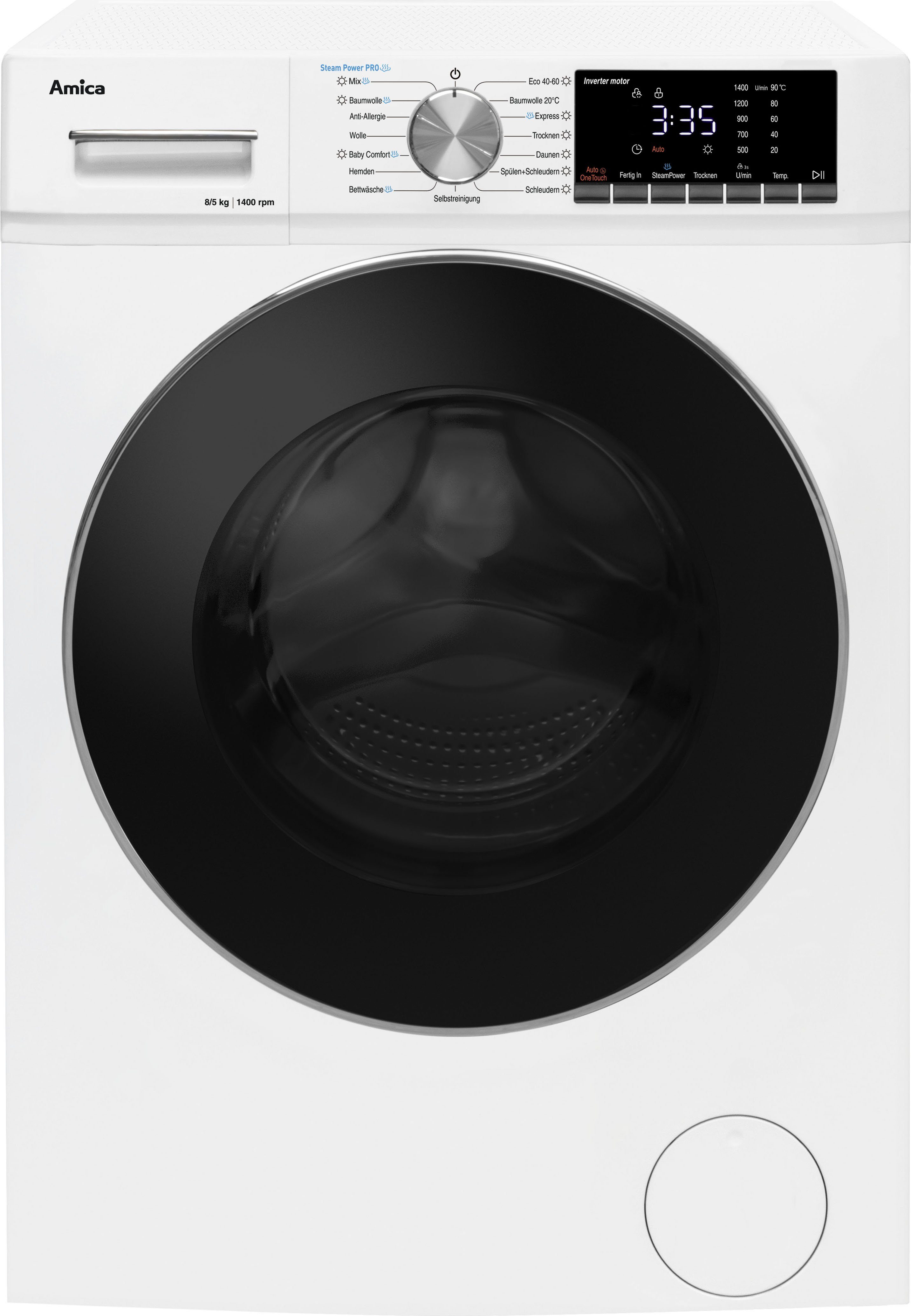 Amica Waschtrockner WAT 404 050, 8 kg, 5 kg, 1400 U/min