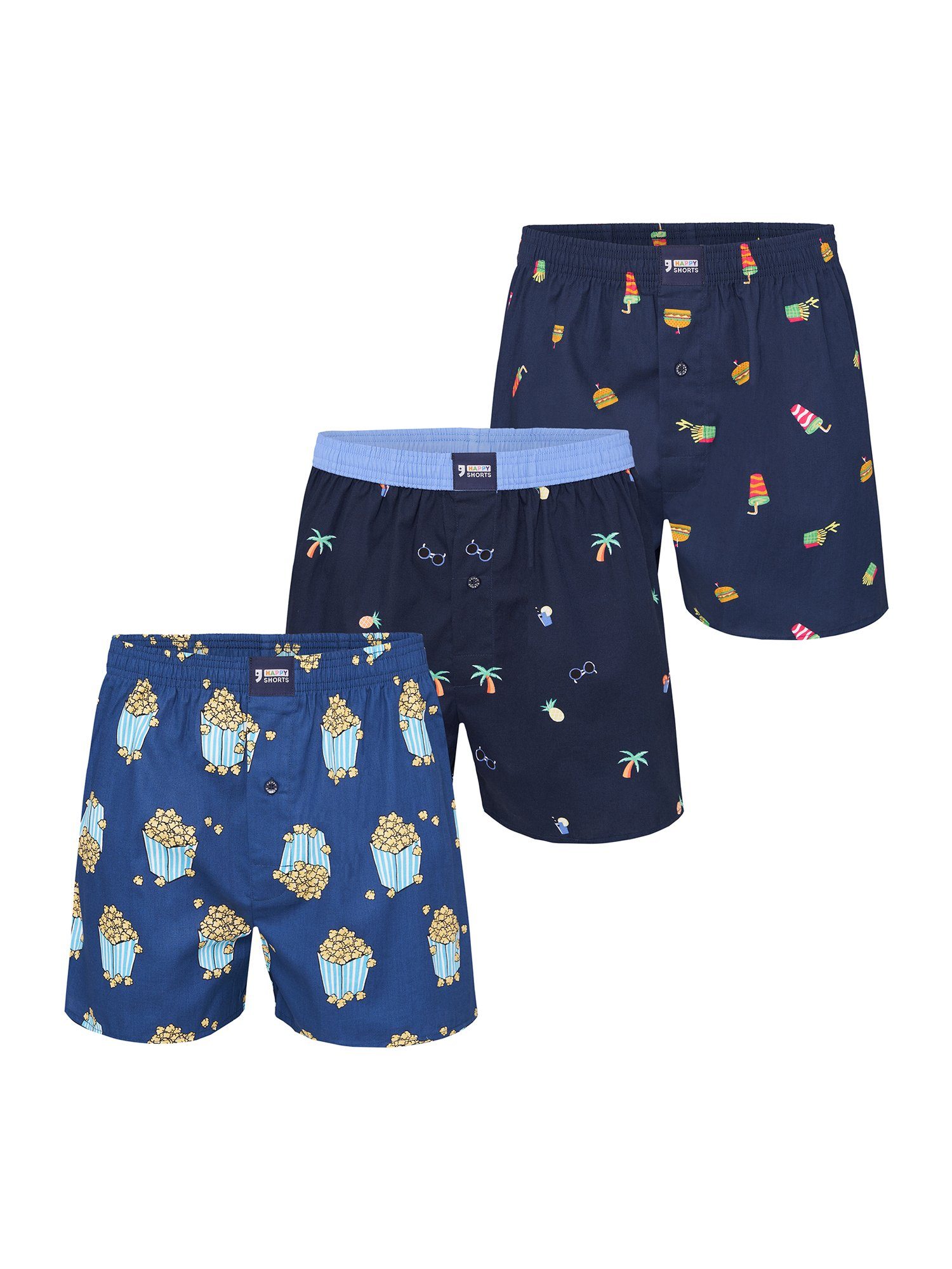 HAPPY SHORTS Boxer Print Sets (3-St) Set 1