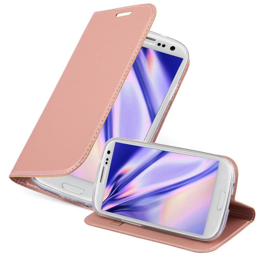 Cadorabo Handyhülle für Samsung Galaxy S3 MINI Hülle Samsung Galaxy S3 MINI, Schutzhülle Hülle mit Standfunktion, Magnetverschluss und Kartenfach