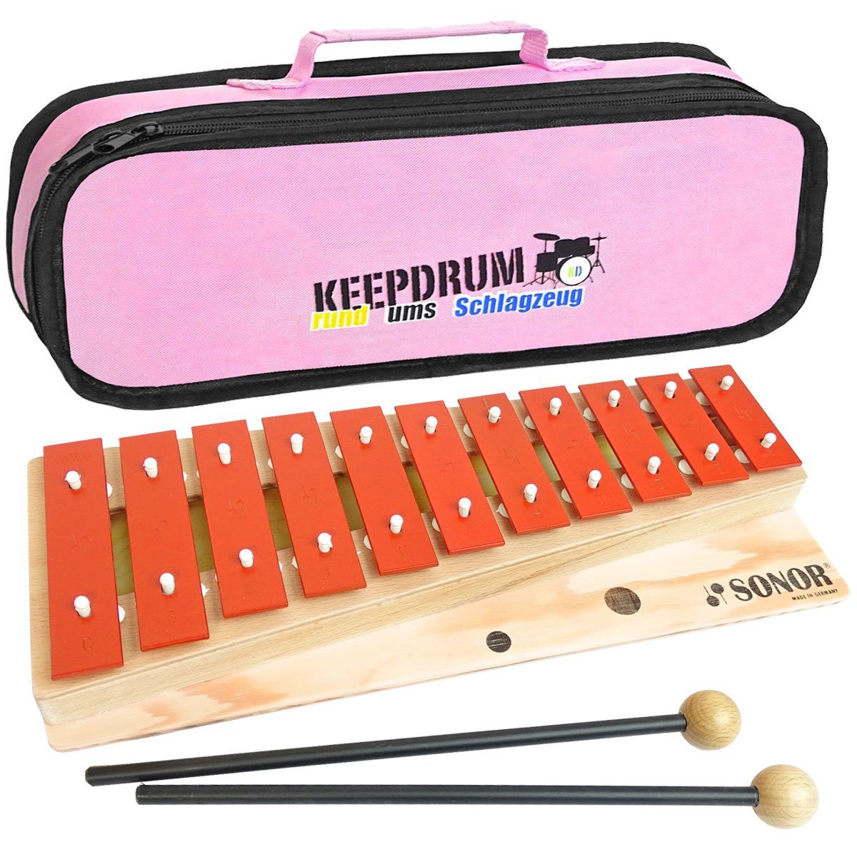 Glockenspiel Sonor Glockenspiel G10 mit Tasche Pink