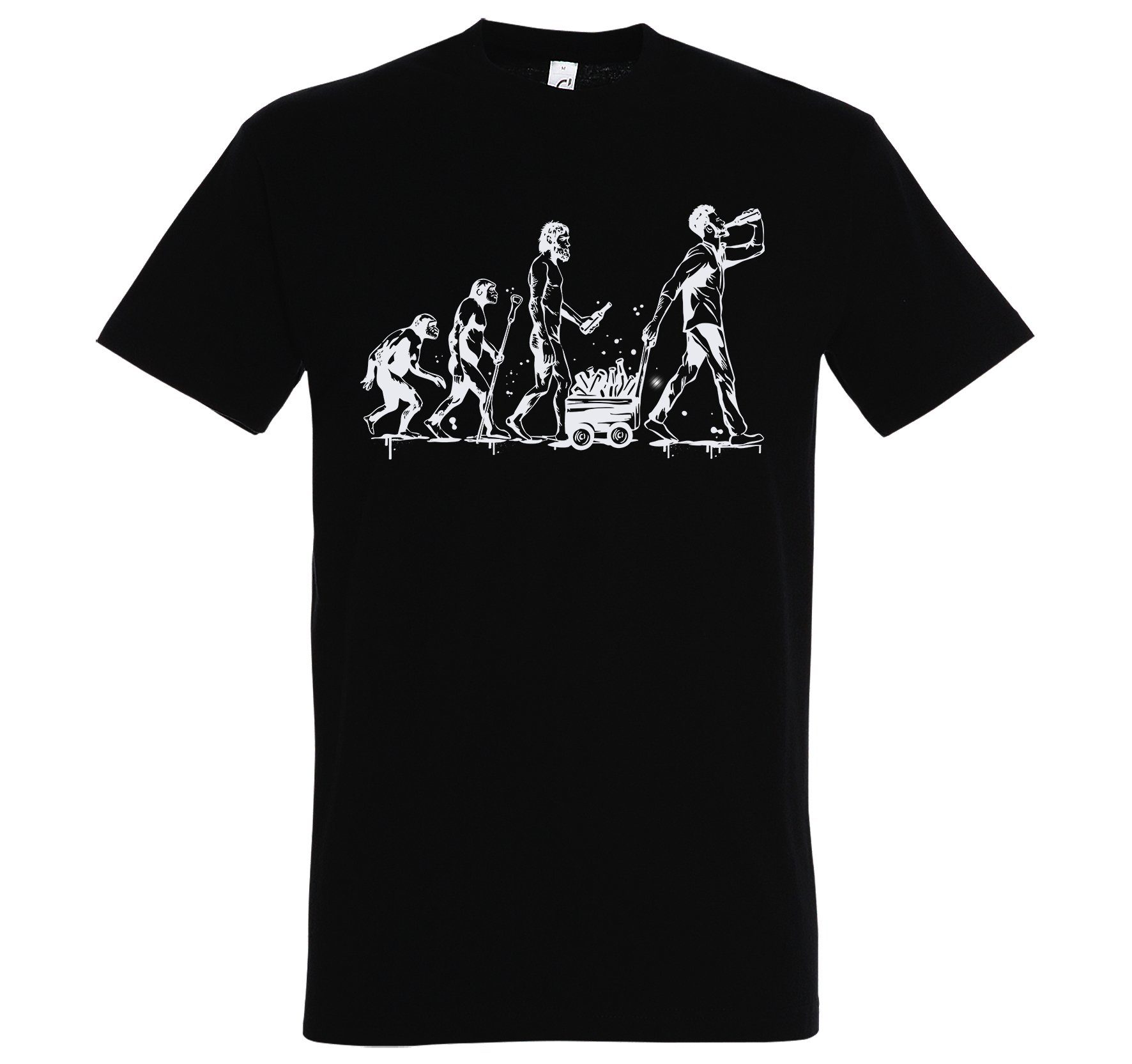 Youth Designz T-Shirt EvolutionBier Herren T-Shirt mit lustigem Print Schwarz