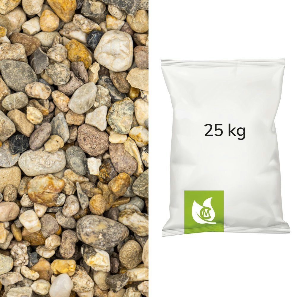 CM-Gartendesign Zierkies Rhein Kies, (8/16mm, bunt), 25kg