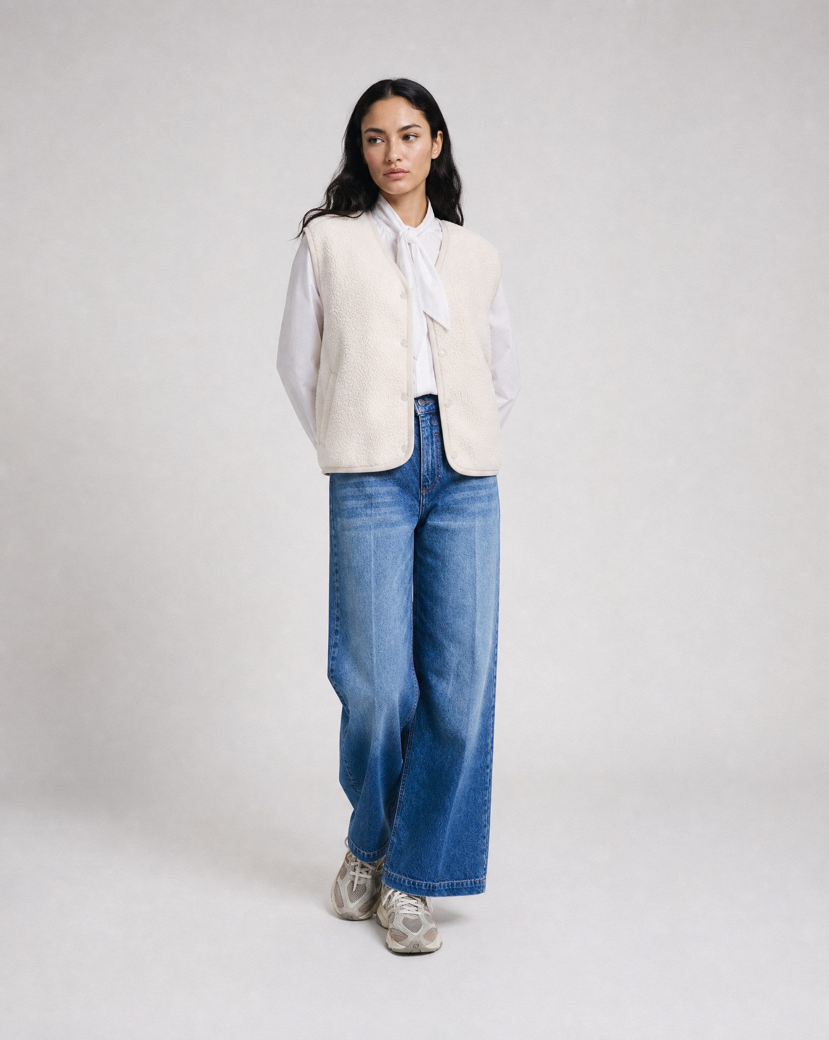 Smith & Soul Fleeceweste mit Druckknopfleiste