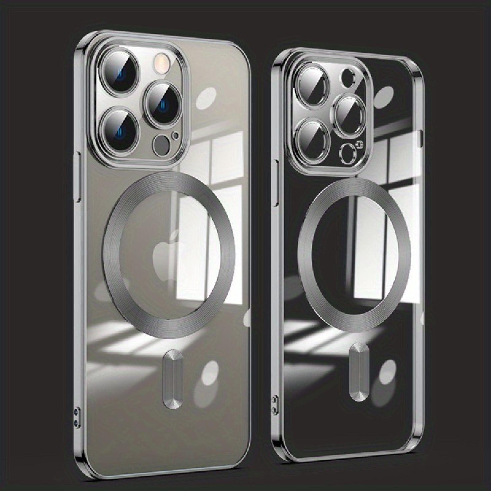 Numerva Handyhülle Magsafe Handy Hülle für Apple iPhone 12 Pro Max, Schutzhülle TPU Case Cover Bumper Magsafe Magnet und Kameraschutzglas