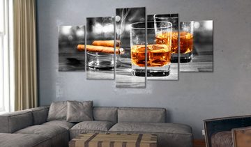 Artgeist Wandbild Cigars and Whiskey (5 Parts) Wide