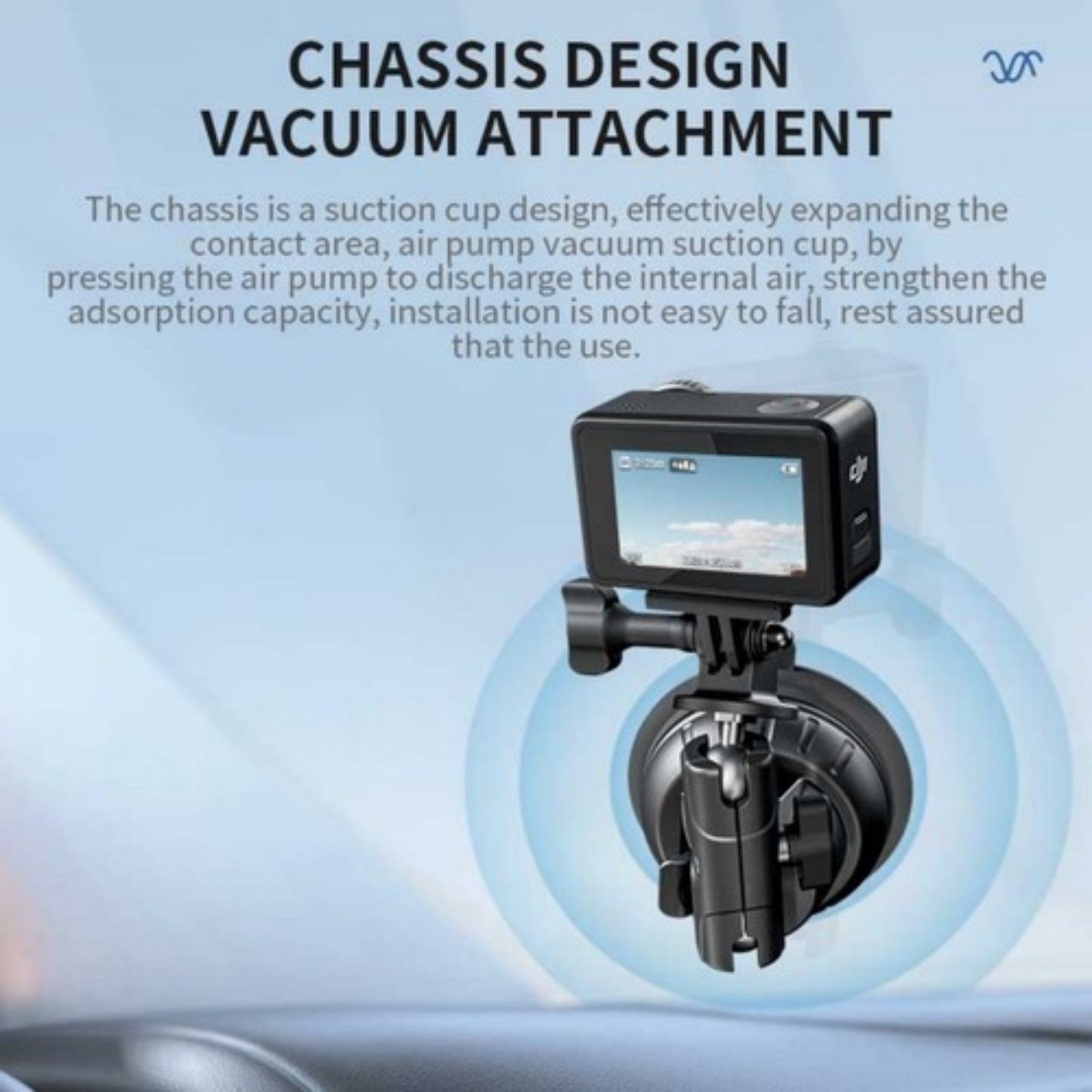 STARTRC Action Cam-Halterung Vakuum-Saugfußhalterung für Insta360 X5 DJI Action 5 Pro 4 3