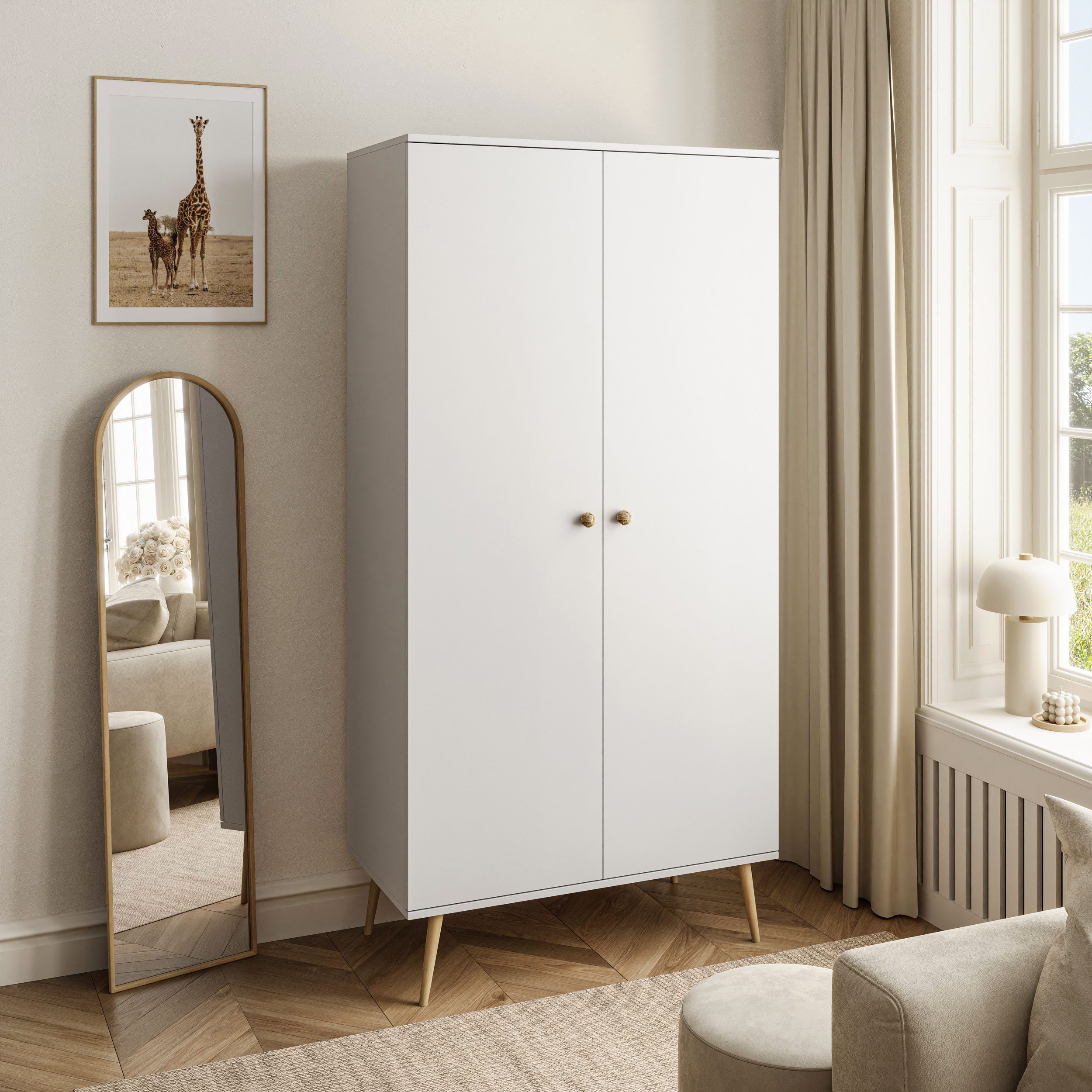 Lookway Kleiderschrank HARMONY zweitüriger Schrank mit Kleiderstange günstig online kaufen