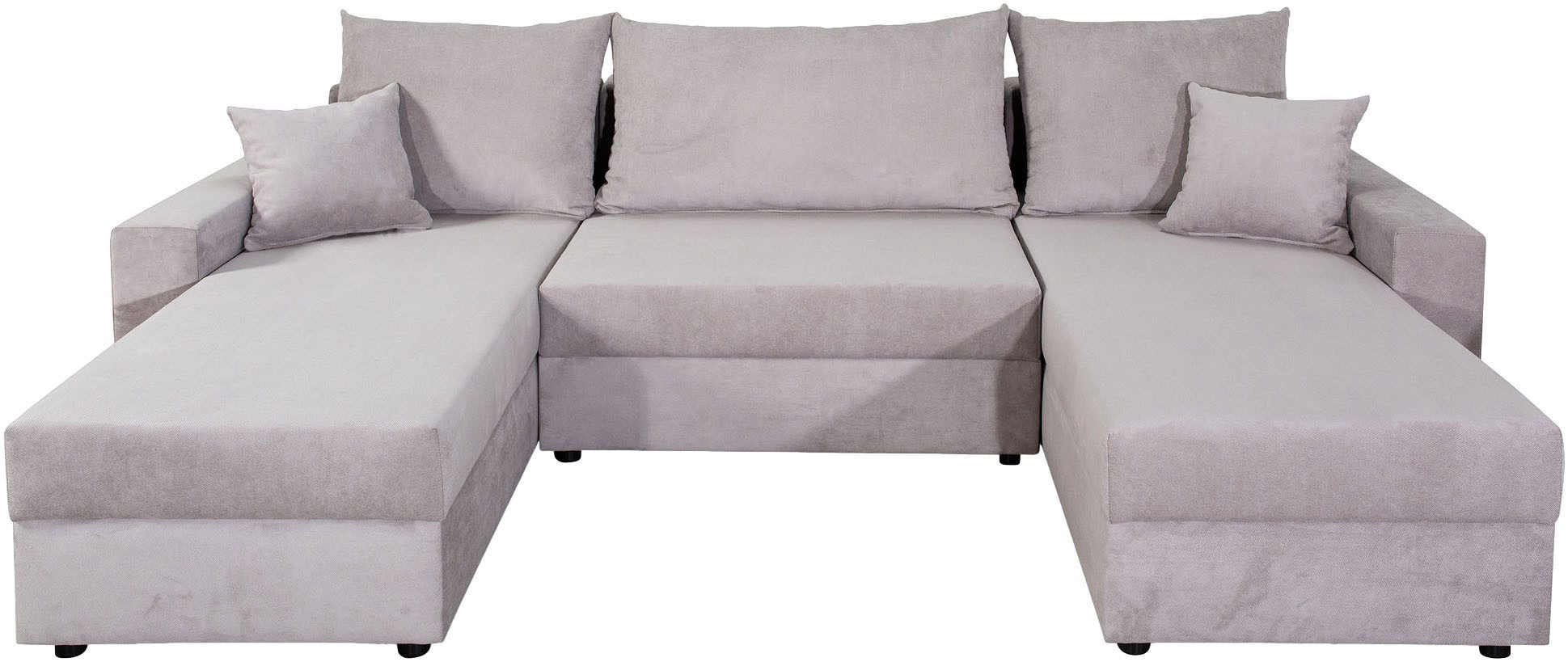 COLLECTION AB Wohnlandschaft Pico U-Form, B: 252 cm, Schlaffunktion, Bettkasten & 2 Zierkissen