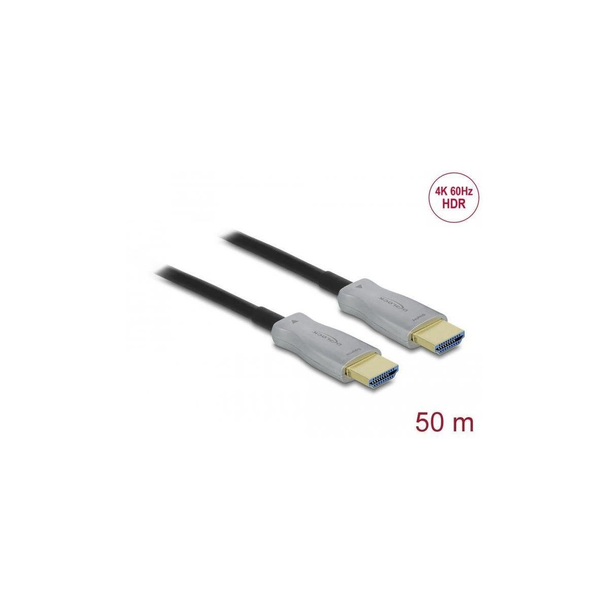 60 cm) HDMI 4K m Kabel (5000,00 Delock Aktives HDMI HDMI, 50 Optisches Computer-Kabel, Hz