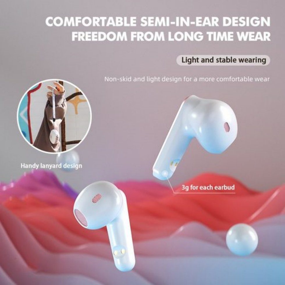 REDOM Kopfhörer Headset Ohrhörer Earbuds Weiß Wasserdicht, Kabellos True Control, Vioce Bluetooth Ear IP6 Touch Wireless, Stunden In 5.2 (Typ-C-Schnellladung, Spielzeit) Bluetooth, assistant, 50 Bluetooth-Kopfhörer