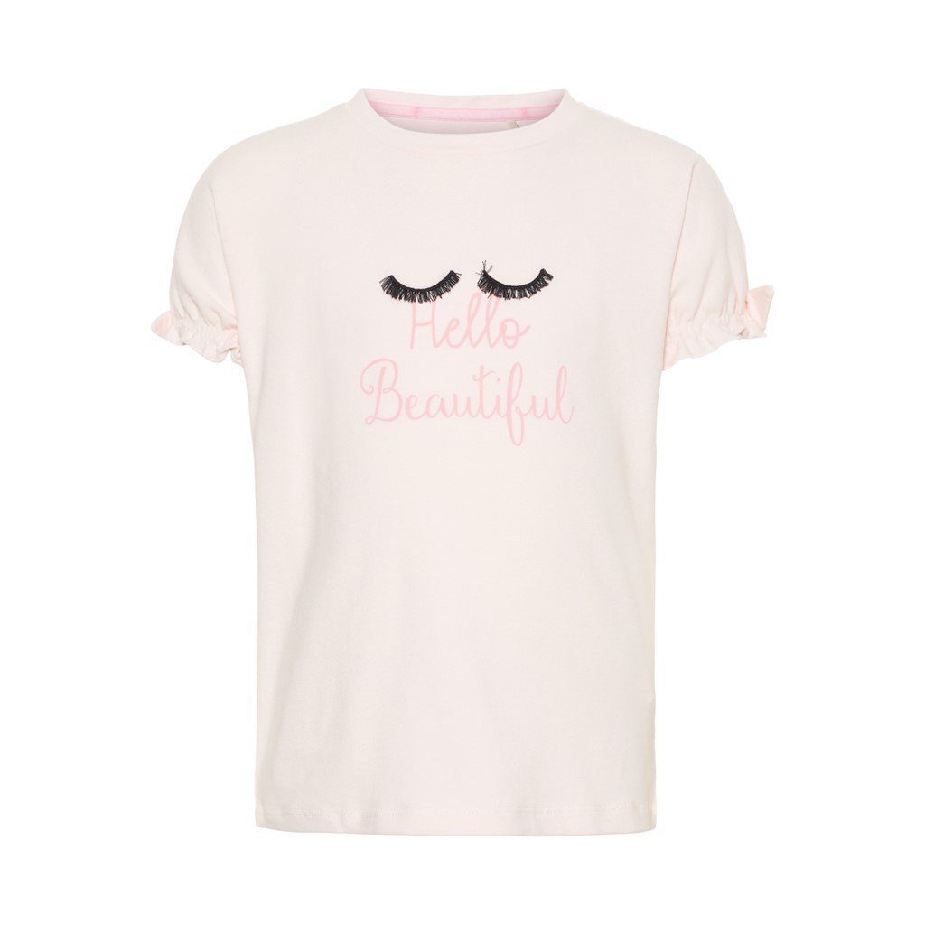 Name It T-Shirt Name It T-Shirt "Lashes" aus Bio-Baumwolle in rosa (1-tlg) aus reiner Baumwolle, mit Frontprint