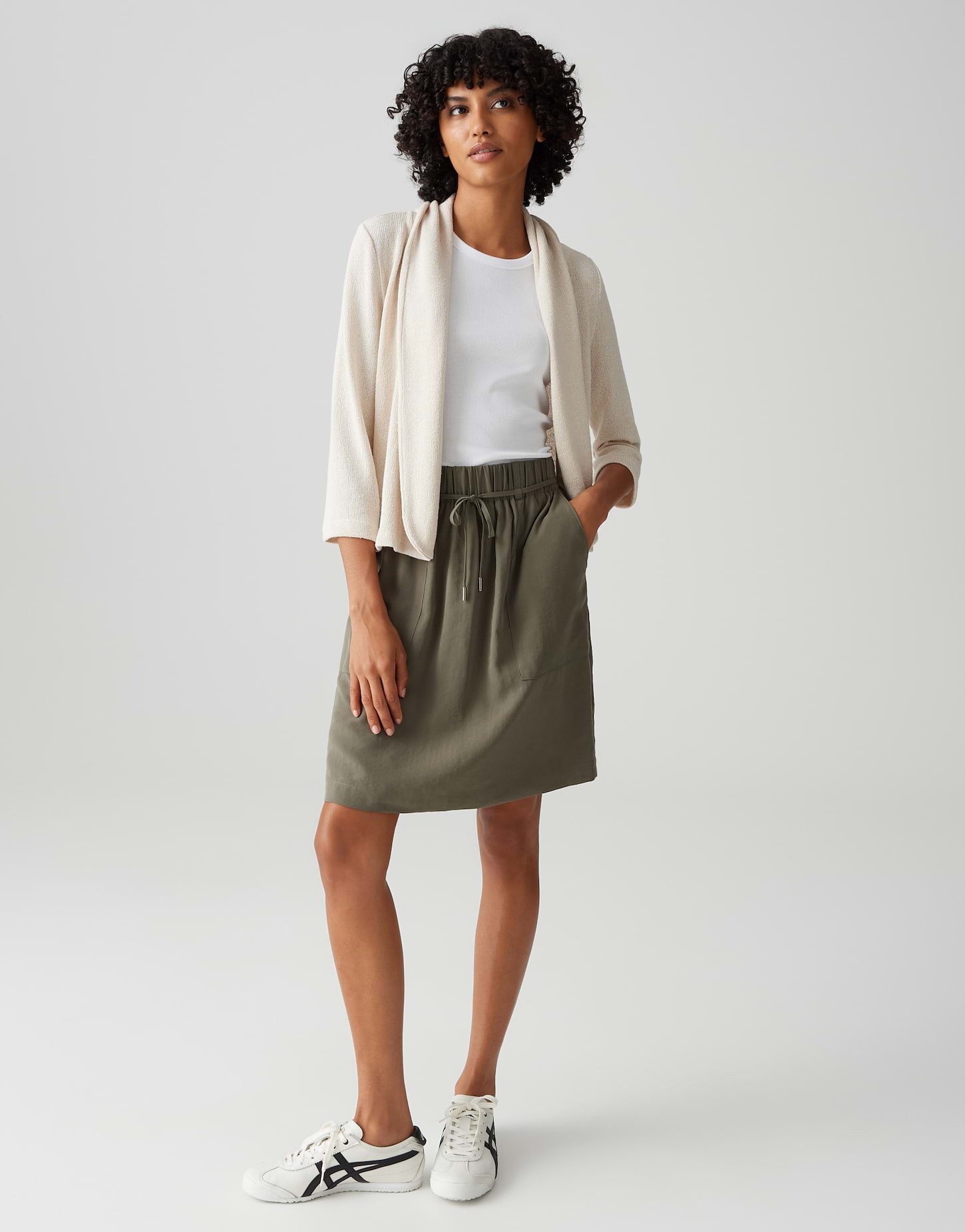 OPUS 3/4-Arm-Shirt SANDRINE BREEZE Regular in Feinstrick Optik