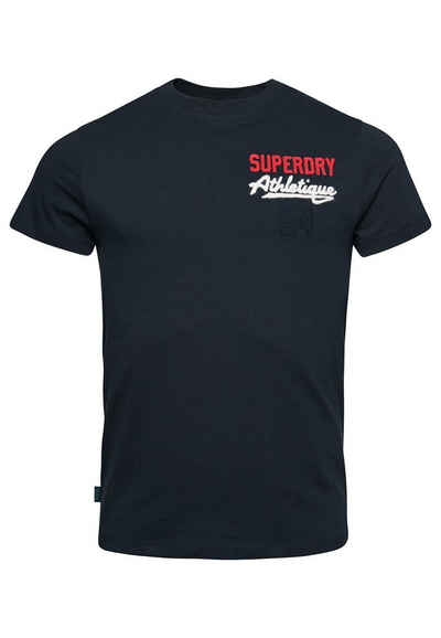 Superdry T-Shirt Superdry Herren T-Shirt EMB SUPERSTATE ATH LOGO TEE Eclipse Navy