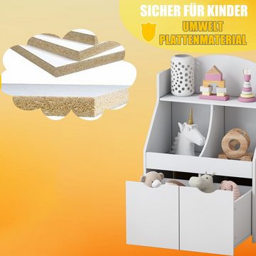 TWSOUL Stauraumschrank Kinderspind, Aufbewahrungsschrank für Kinderspielzeug 65*40*89CM(L*B*H), Premium-MDF