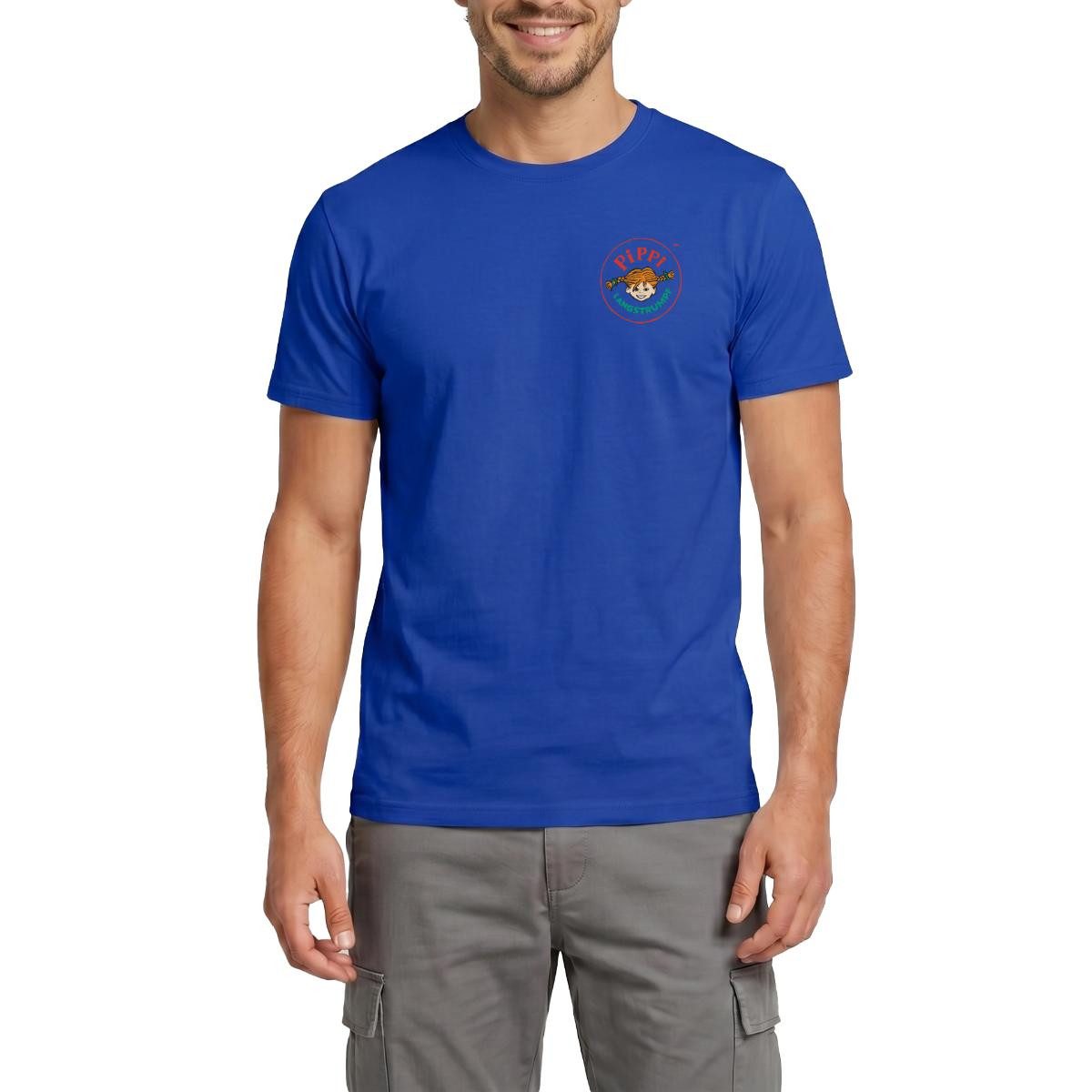 T-Shirt Pippi Langstrumpf Rundes Logo Männer T-Shirt
