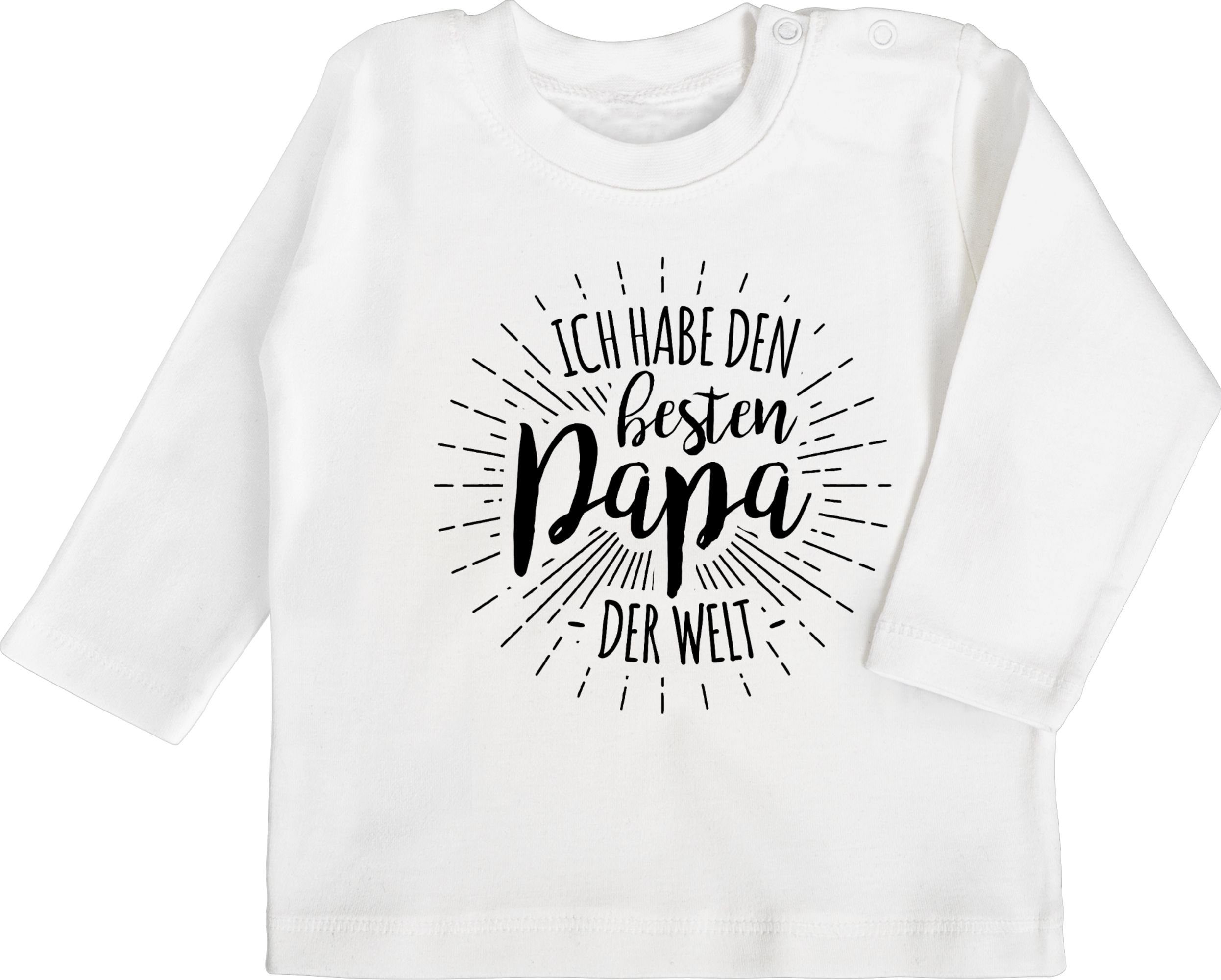 Shirtracer T-Shirt Ich habe den besten Papa der Welt Geschenk Vatertag Baby 2 Weiß