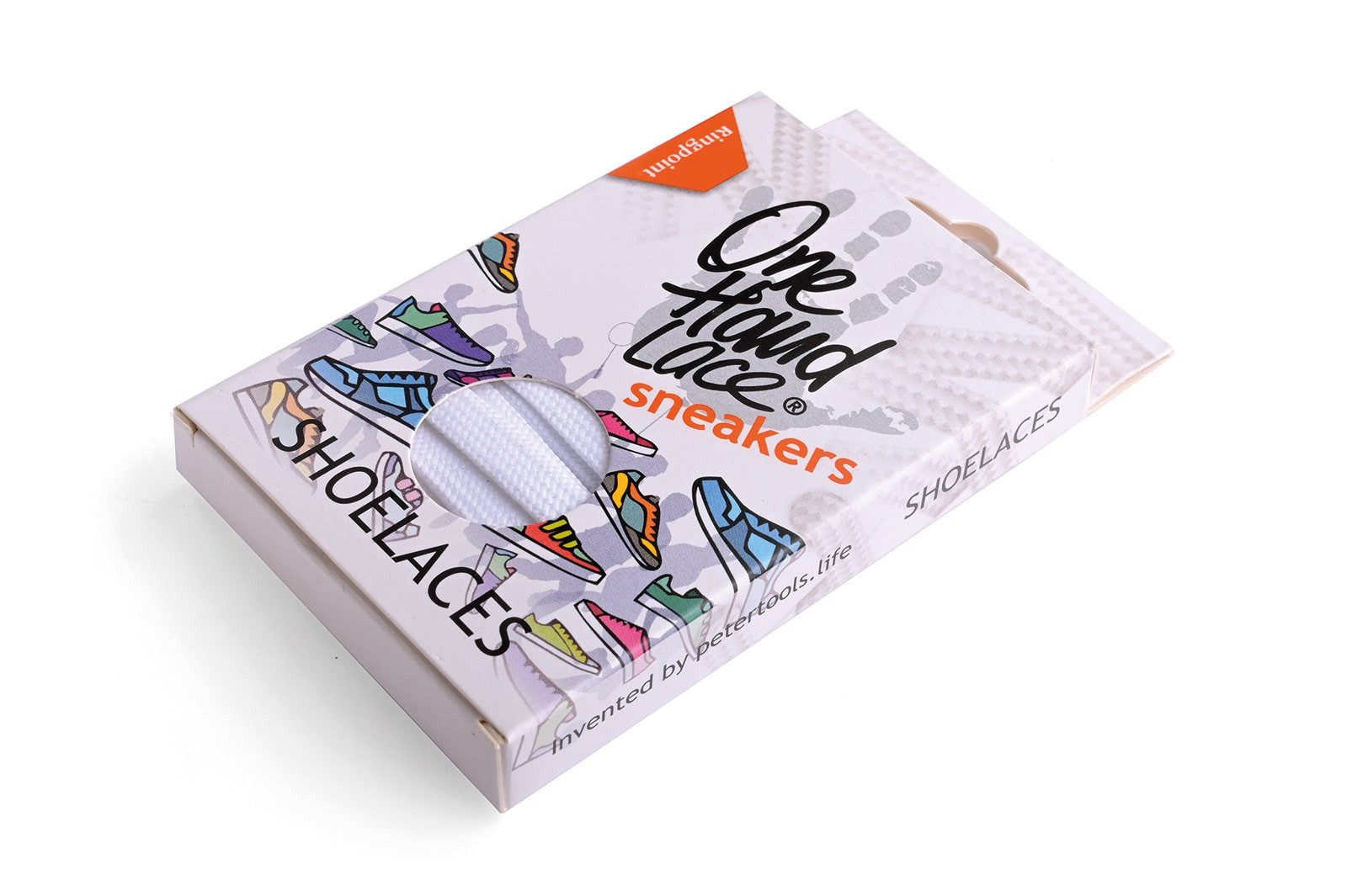 Ringpoint Schnürsenkel One-Hand Lace Schnürsystem – Schuhe mit einer Hand binden, Einhändiges Binden von Schnürsenkeln möglich