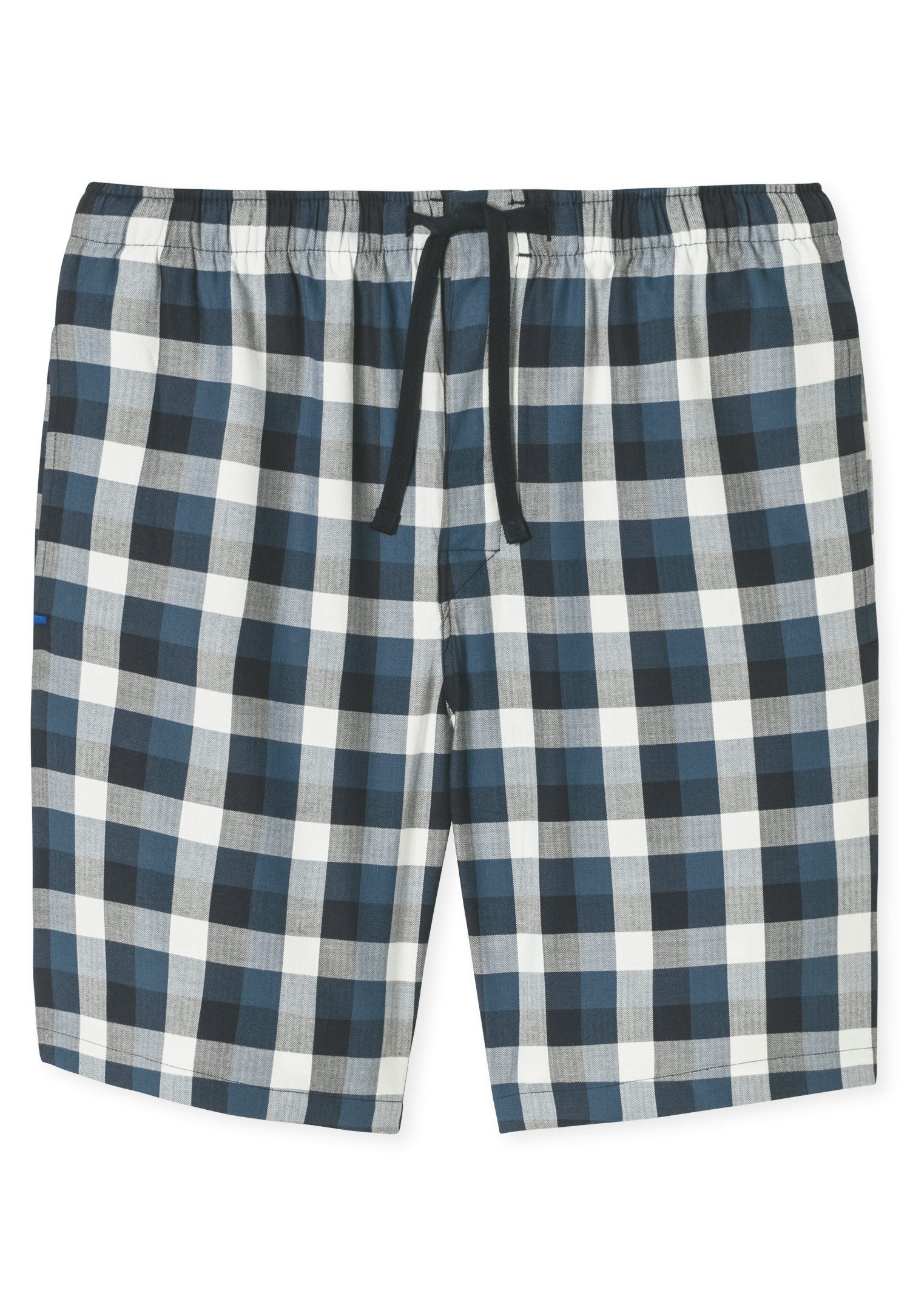 Schiesser Pyjamashorts Mix + Relax kariert, Gummizug, Bindeband