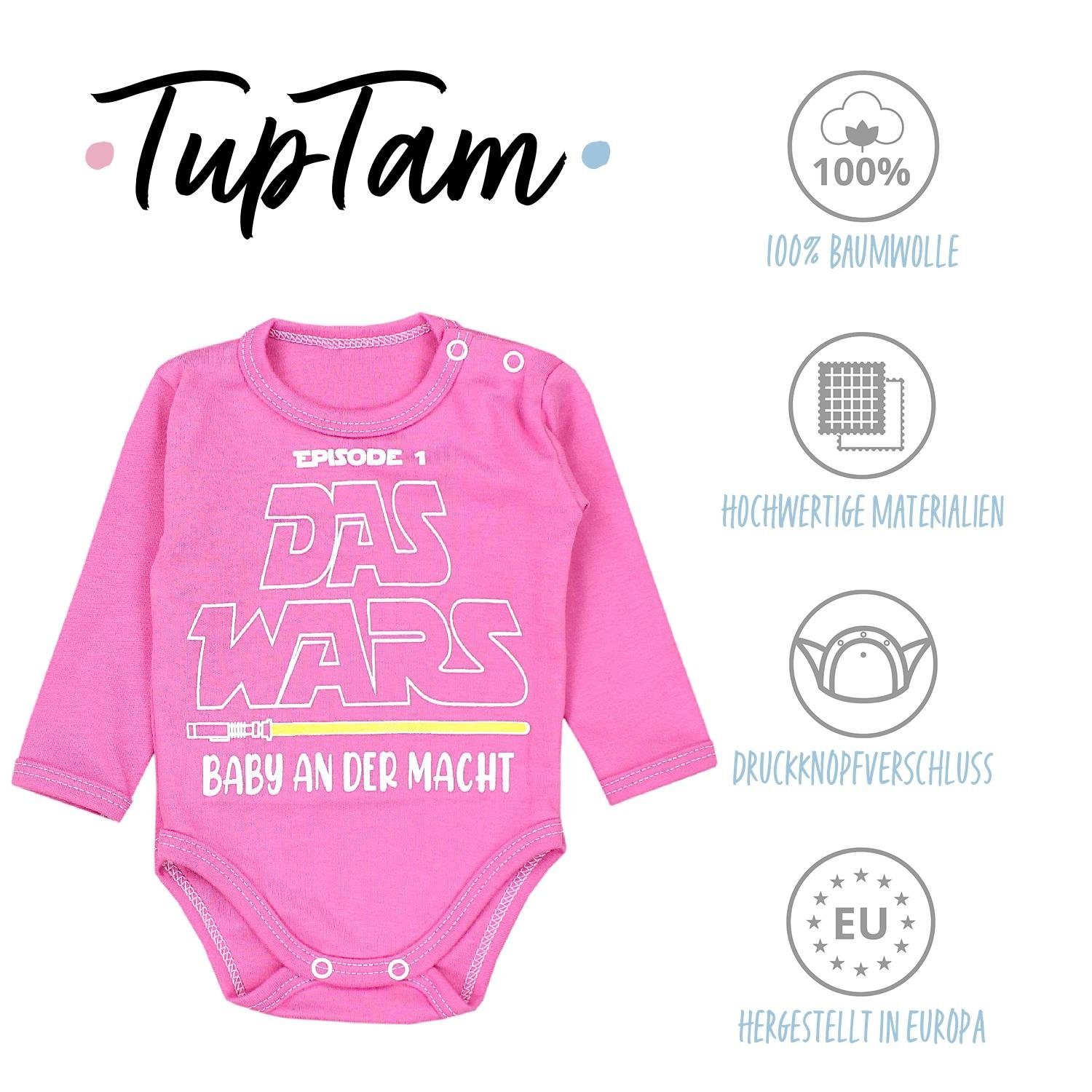 WARS Body TupTam DAS Unisex Spruch Aufdruck Langarmbody Print Witzig mit TupTam Langarmbody - Baby Pink