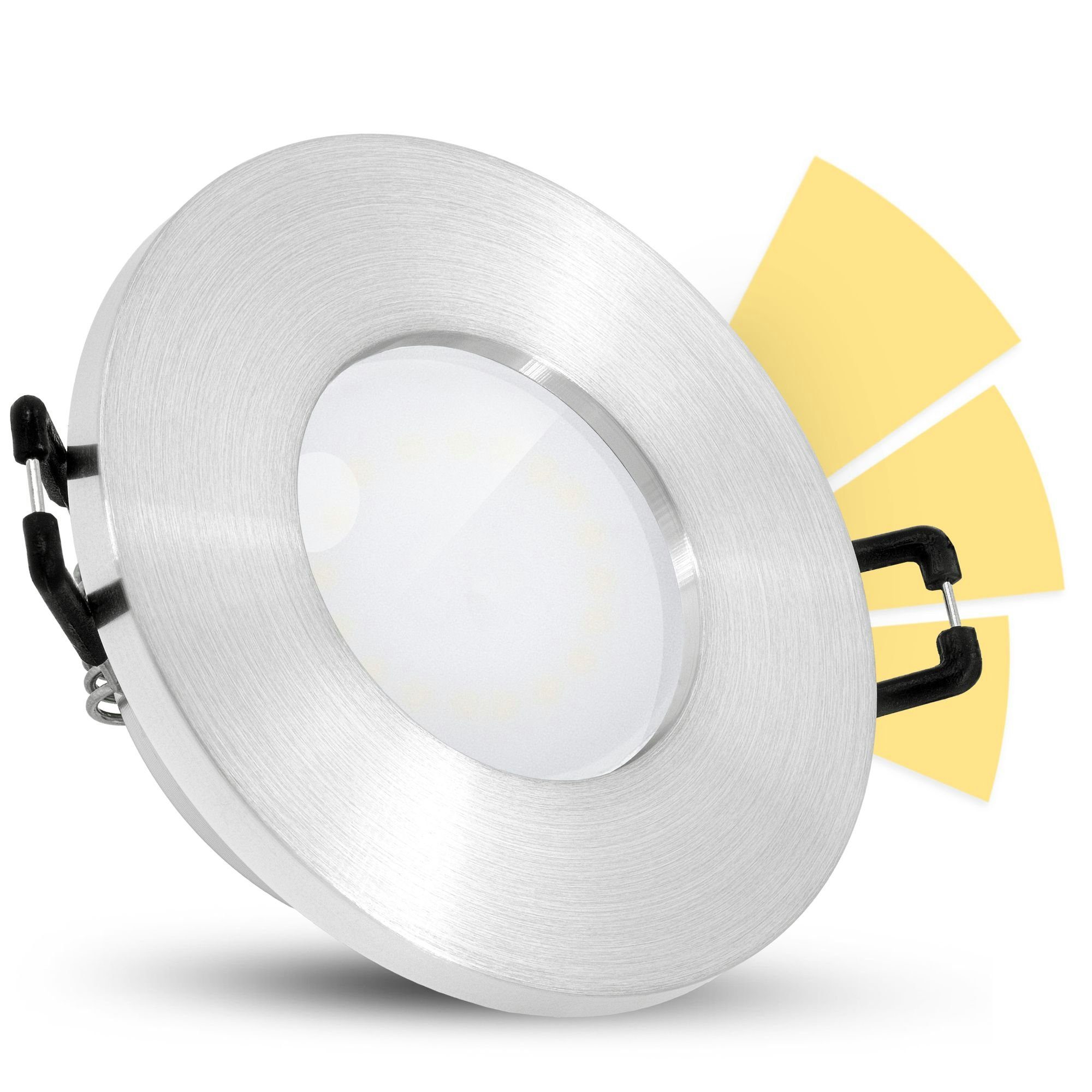 linovum LED Einbaustrahler fourSTEP Einbauleuchte Leuchtmittel "Dimmen LED inklusive IP65 ohne Bad Leuchtmittel warmweiss, Dimmer" inklusive
